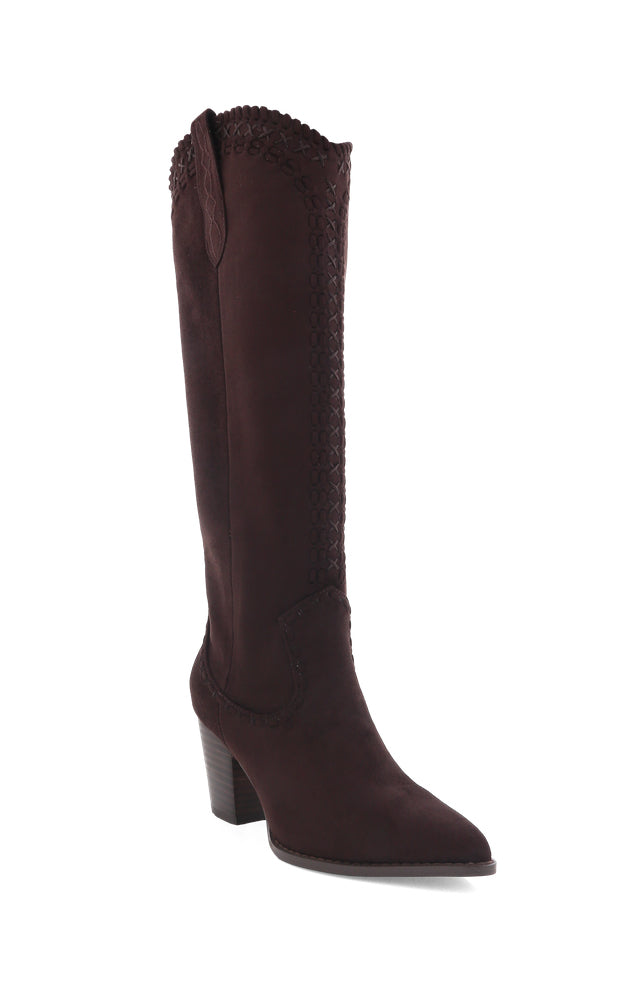 Billini Finley Cowboy Boot ~ Chocolate Suede