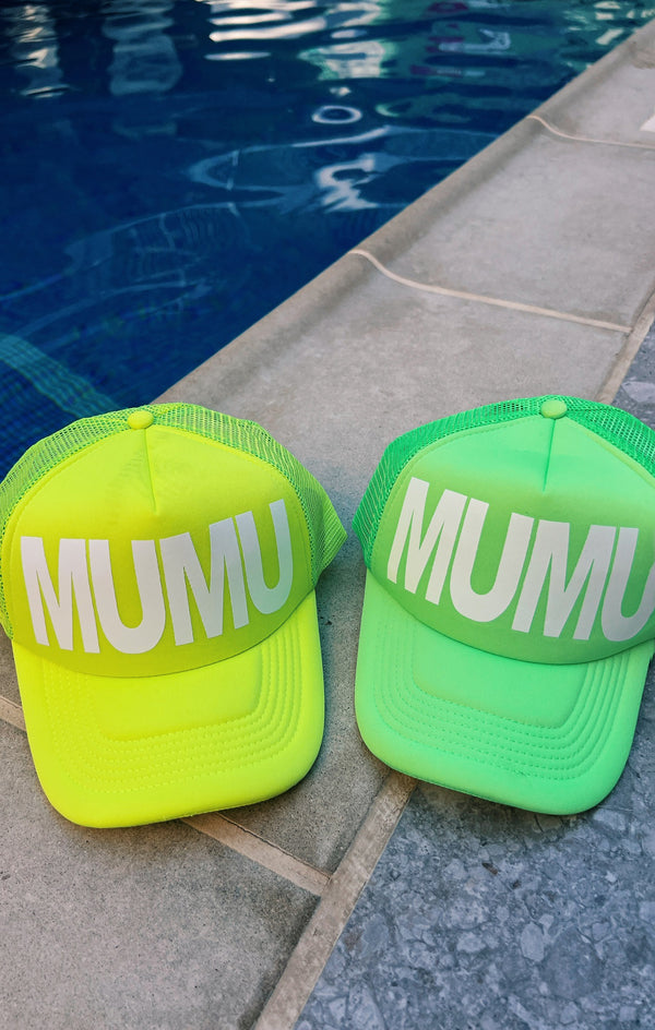 Trucker Hat OS MUMU Graphic Neon Green – Show Me Your Mumu