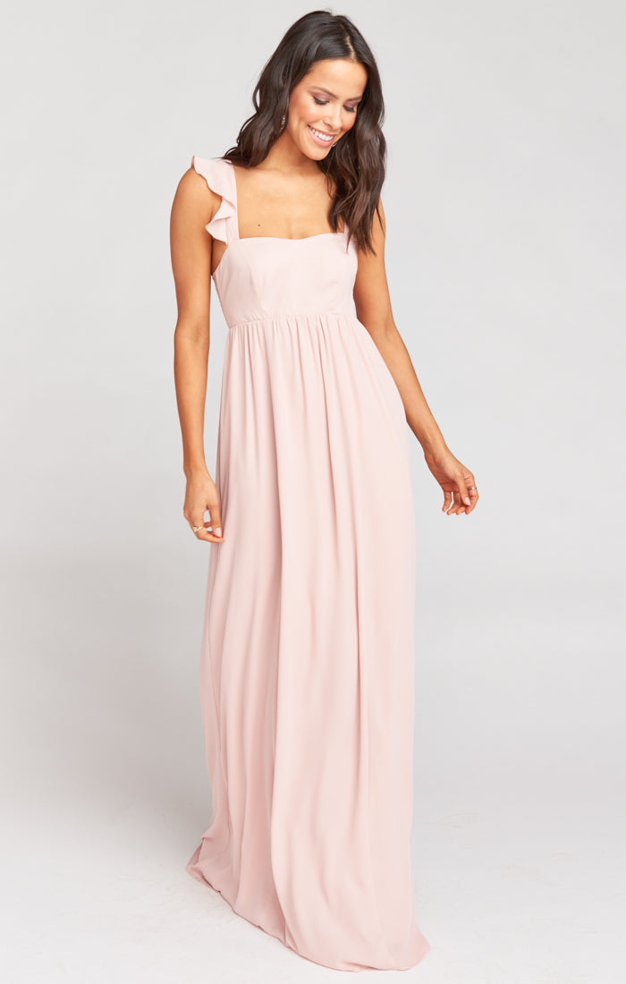 Show Me Your Mumu dusty blush crisp pink Jenn popular maxi dress extra small MSRP 198