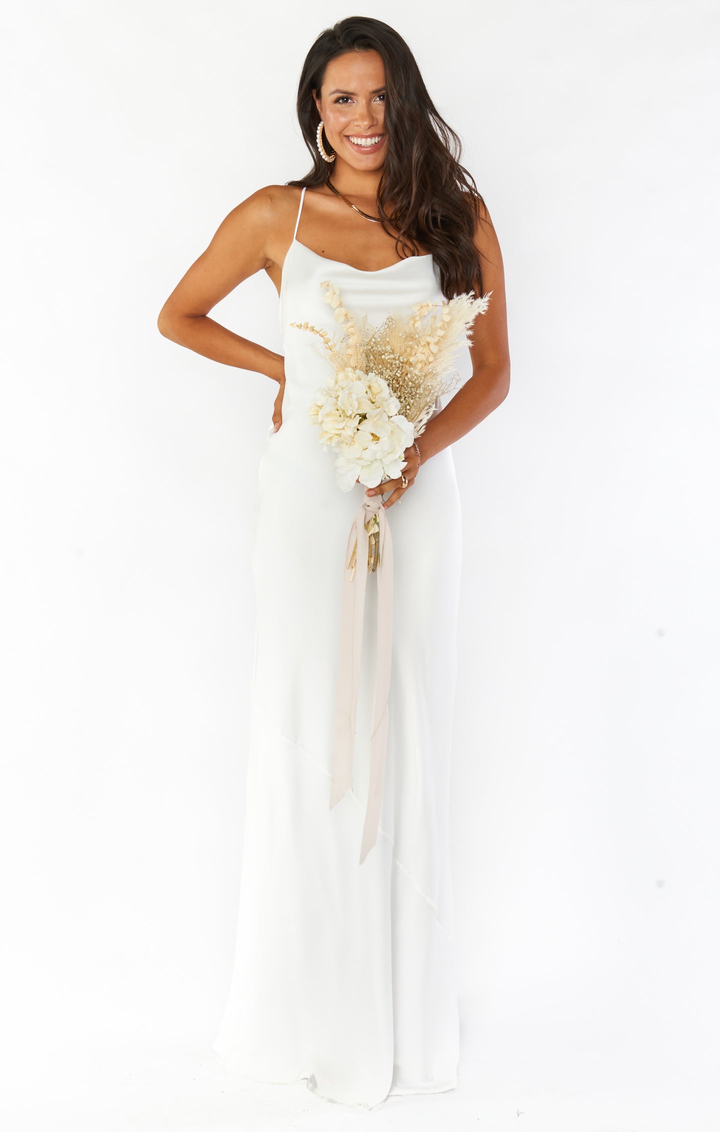 Tuscany Maxi Slip Dress ~ Ivory Luxe Satin – Show Me Your Mumu