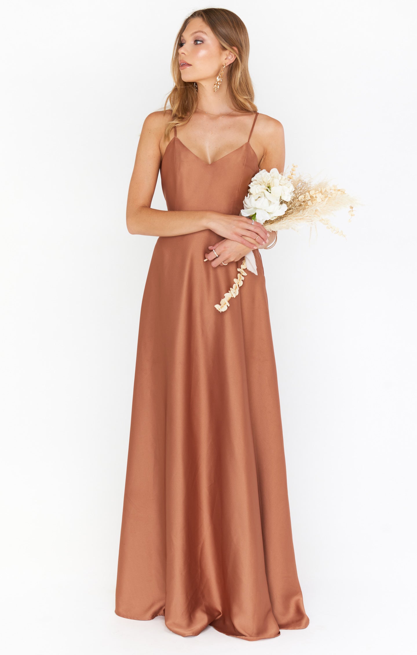 Faith Maxi Dress ~ Copper Luxe Satin Show Me Your Mumu Faith Maxi Dress ~ Copper Luxe Satin Show Me Your Mumu