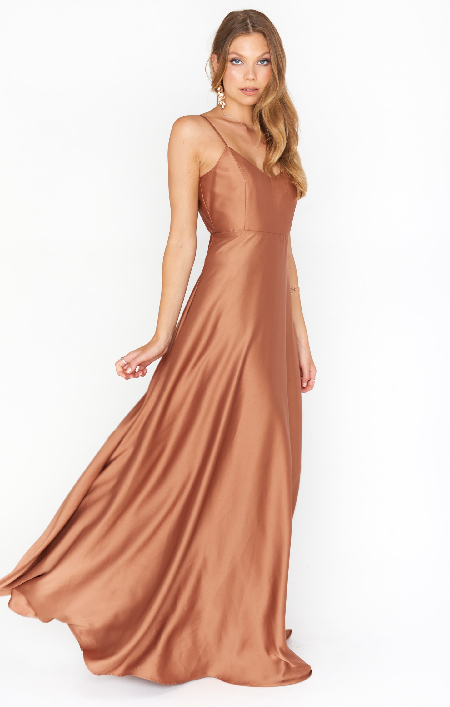 Faith Maxi Dress ~ Copper Luxe Satin Show Me Your Mumu Faith Maxi Dress ~ Copper Luxe Satin Show Me Your Mumu