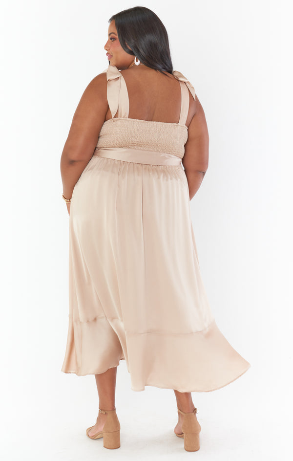 Claire Midi Dress ~ Champagne Luxe Satin – Show Me Your Mumu Claire Midi Dress ~ Champagne Luxe Satin – Show Me Your Mumu