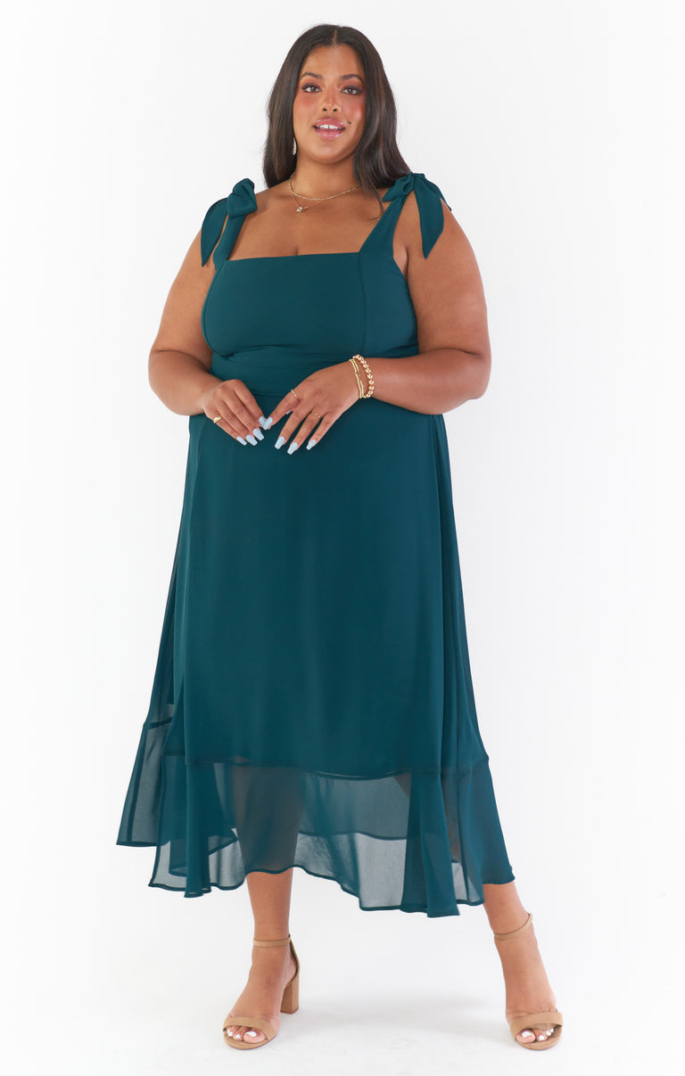 claire midi dress Claire Midi Dress ~ Champagne Luxe Satin XXL