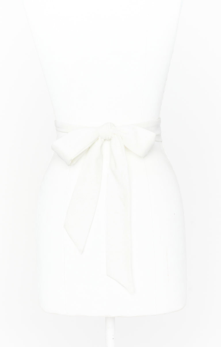 white bridesmaid dress with black sash Spaghetti Straps Ivory Chiffon Junior Bridesmaid Dress With Black Sash