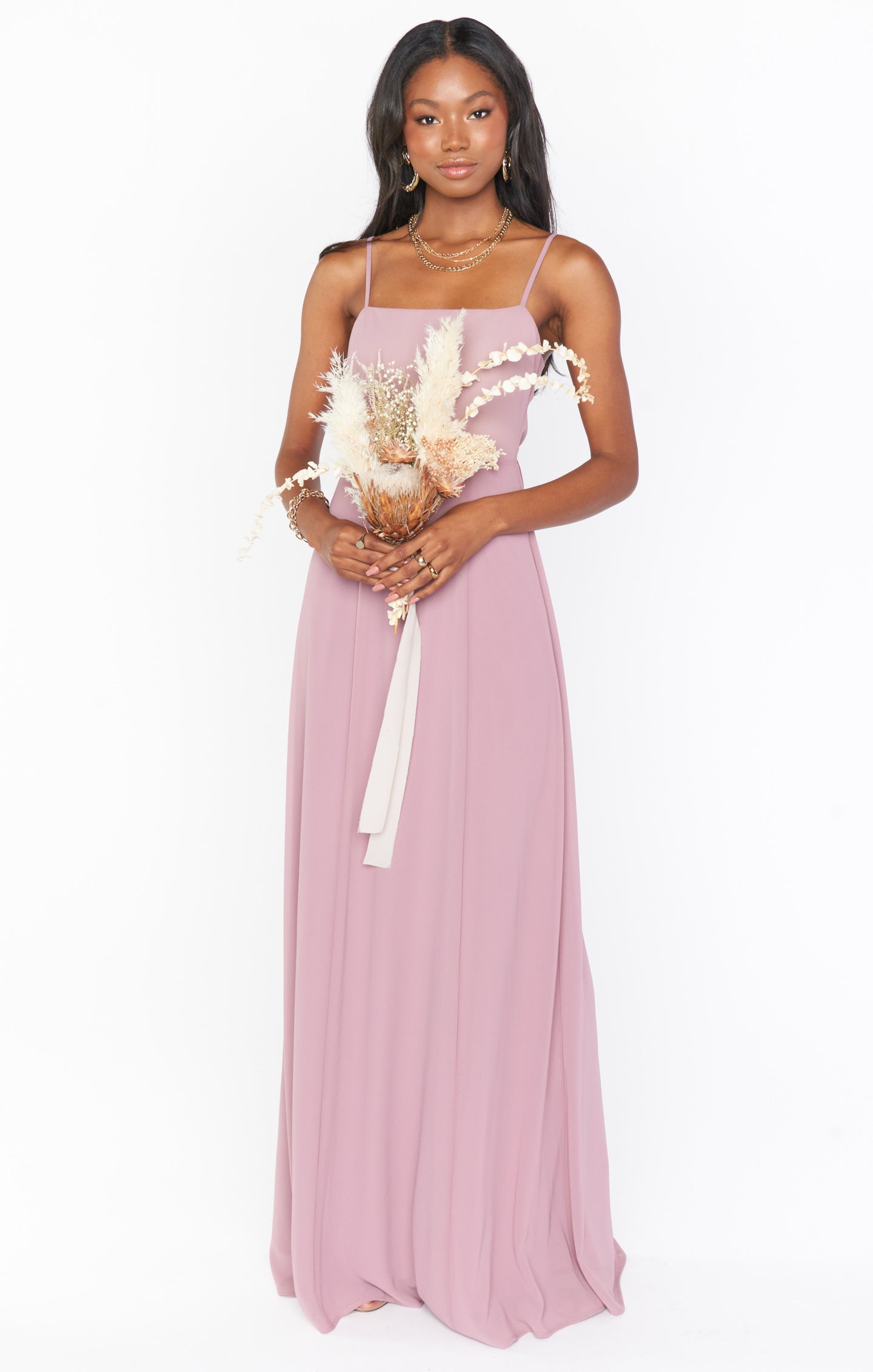 Lauren Tie Maxi Dress Antique Rose Chiffon Show Me Your Mumu