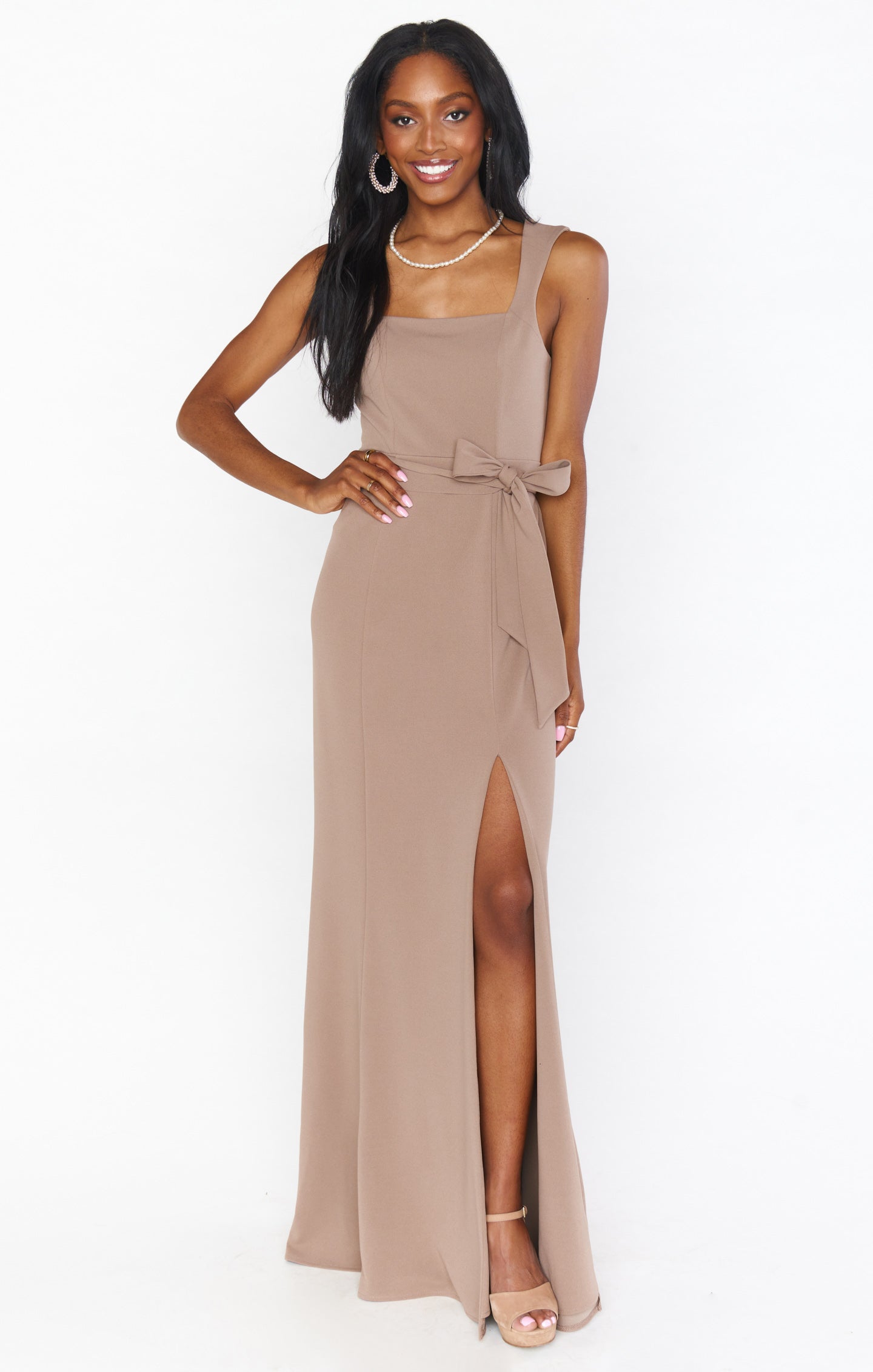 Show Me Your Mumu All Out Dress in Taupe Rhinestone | REVOLVE