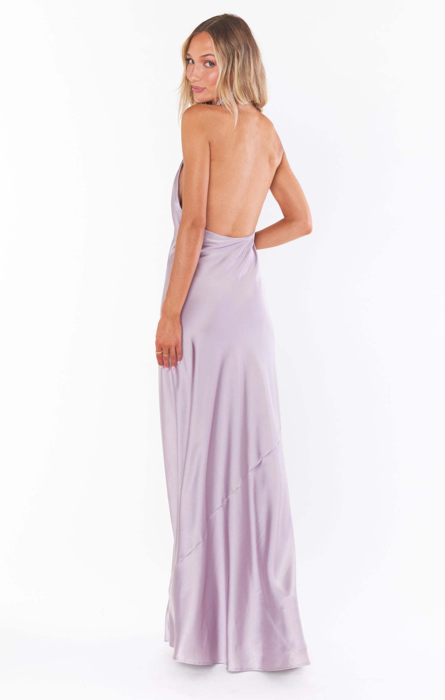 Jasmine Halter Maxi Dress ~ Dusty Purple Luxe Satin Jasmine Halter Maxi Dress ~ Dusty Purple Luxe Satin