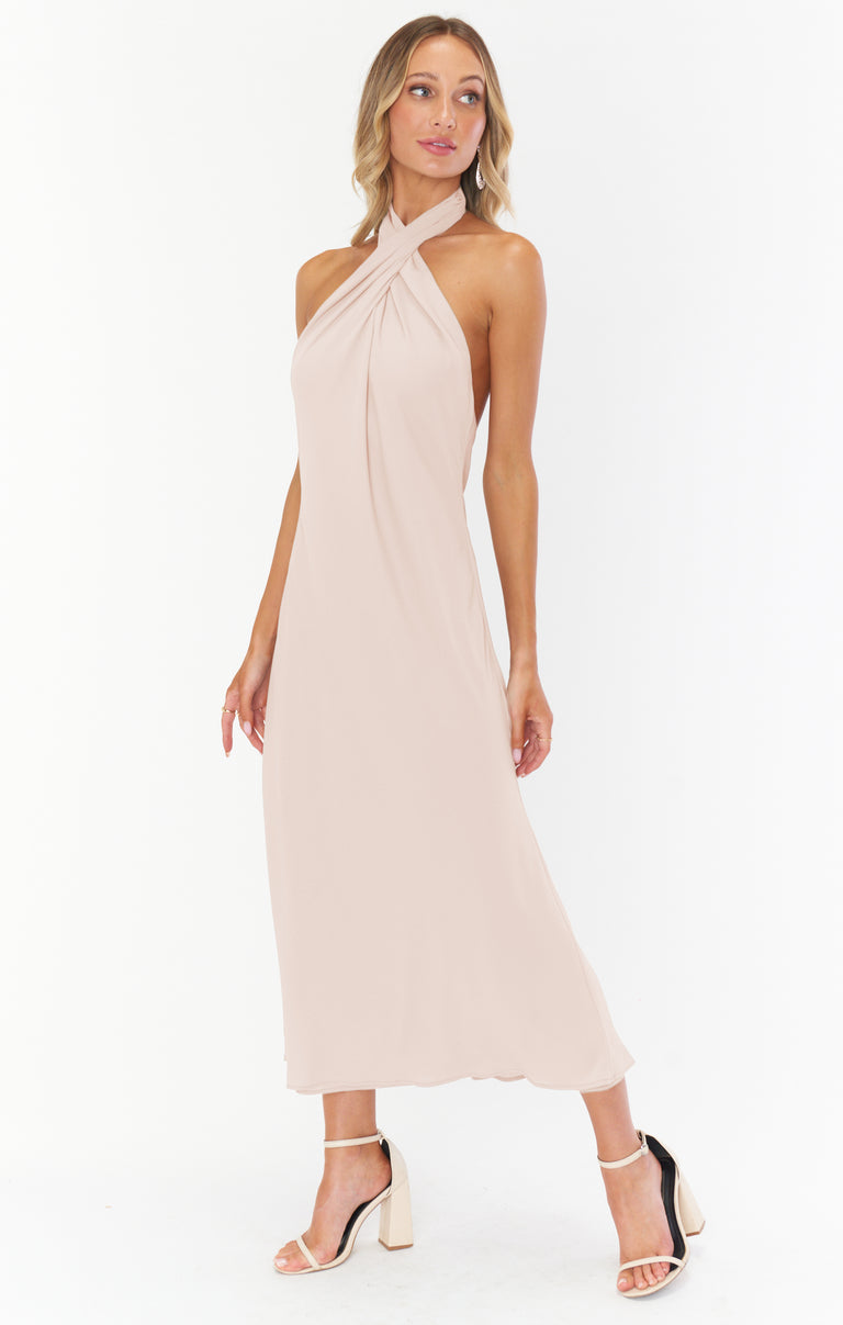 sachin and babi light blue dress Vera Wang Halter Neckline Dresses