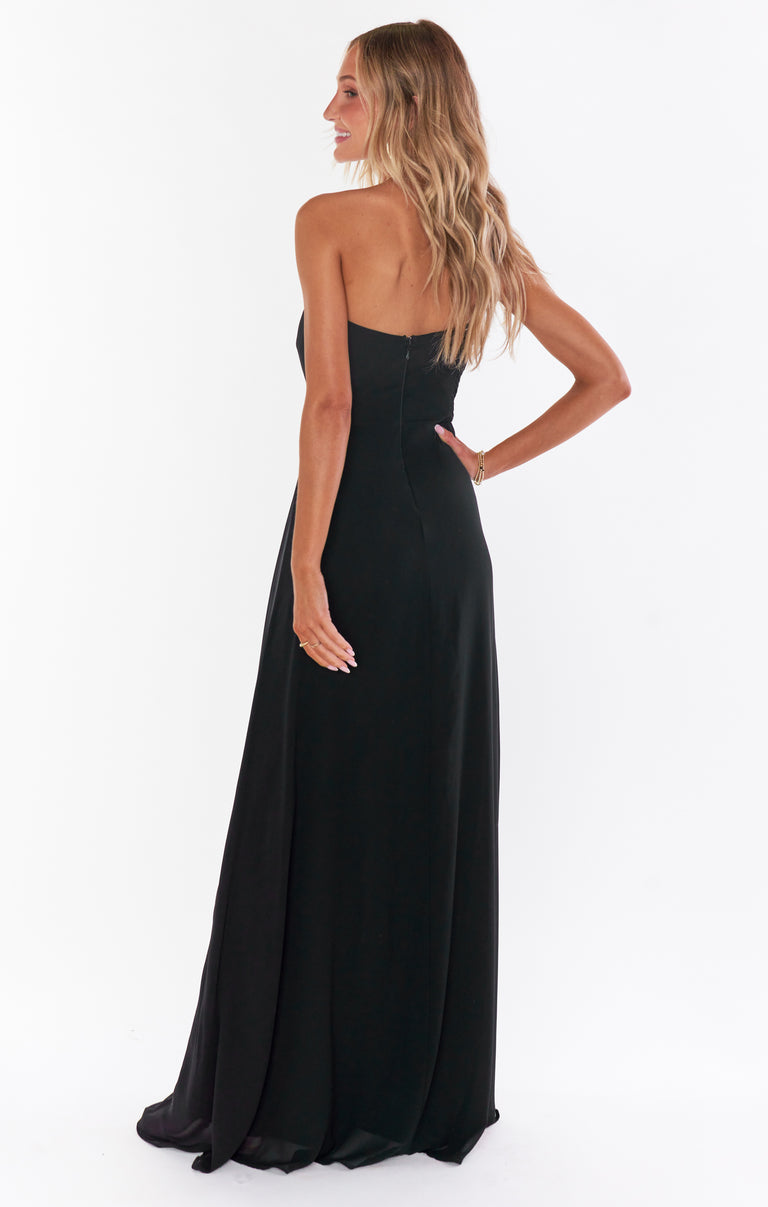 Shannon One Shoulder Dress ~ Black Chiffon – Show Me Your Mumu
