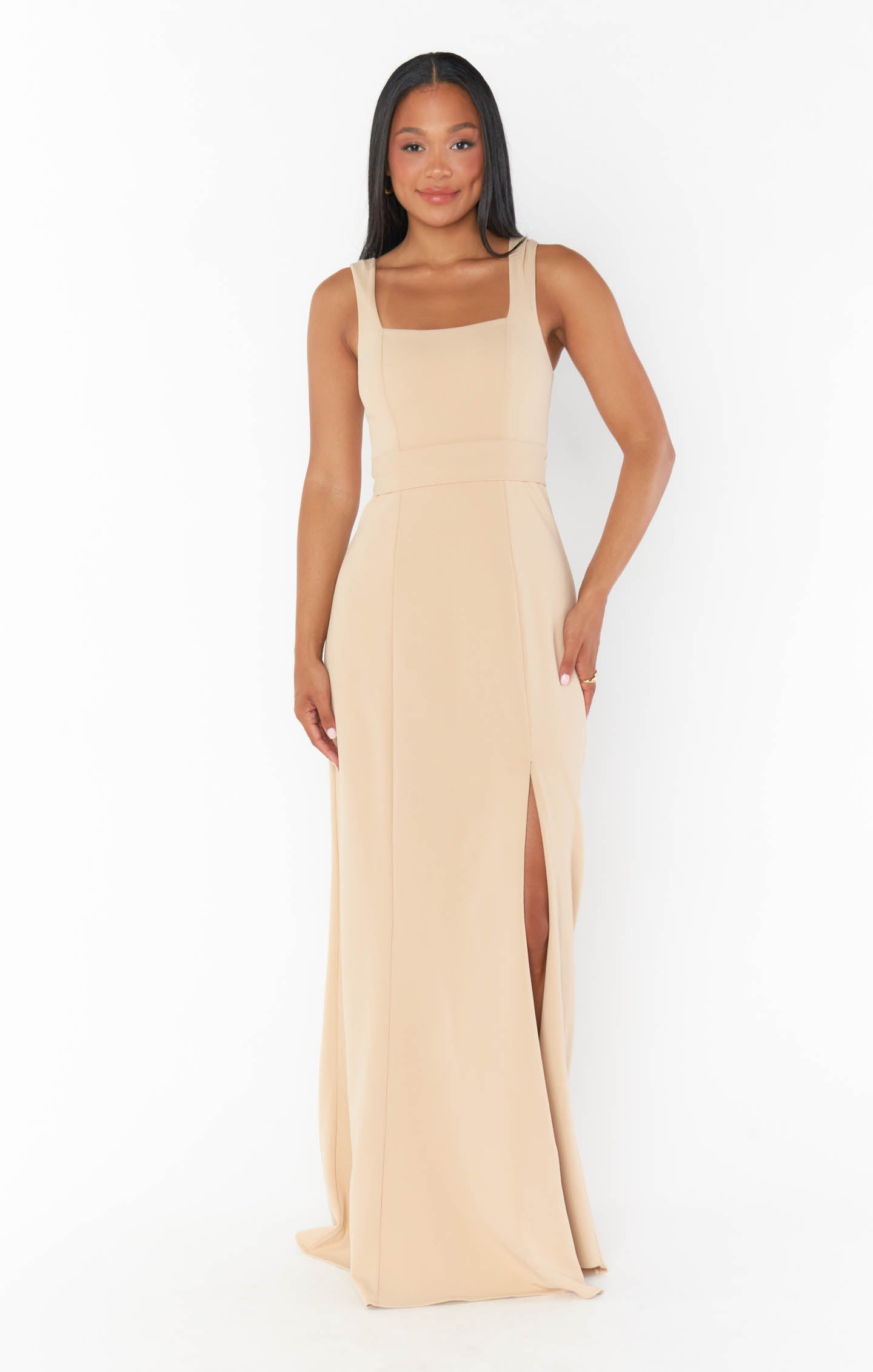match me dress champagne Paris Gown ~ Stretch – Show Your Mumu fabric has a lot Postcard: Princess Aurora (Pink season:AW23 Size:Coat Size 58
