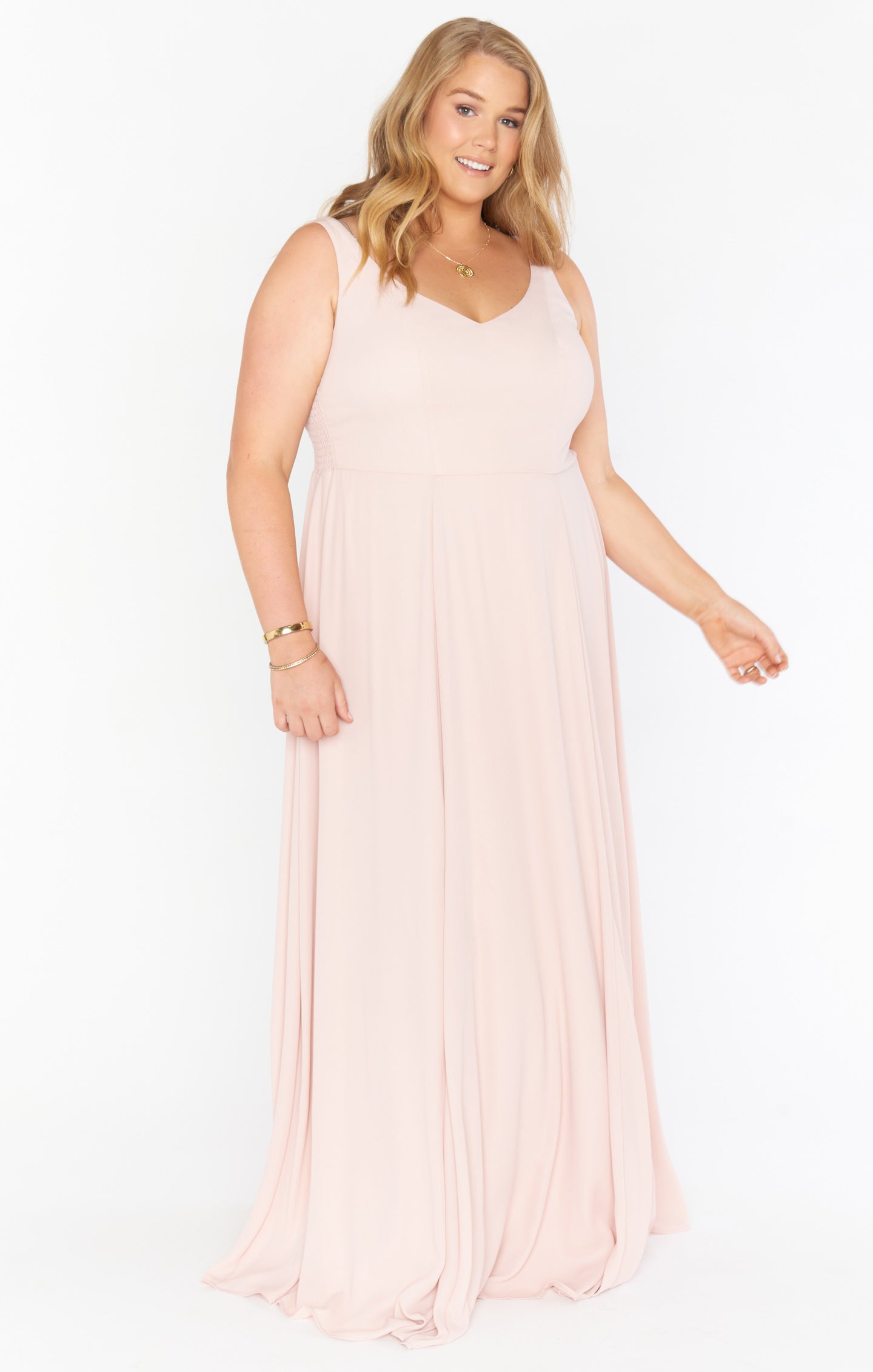 Jenn maxi dress shop dusty blush crisp