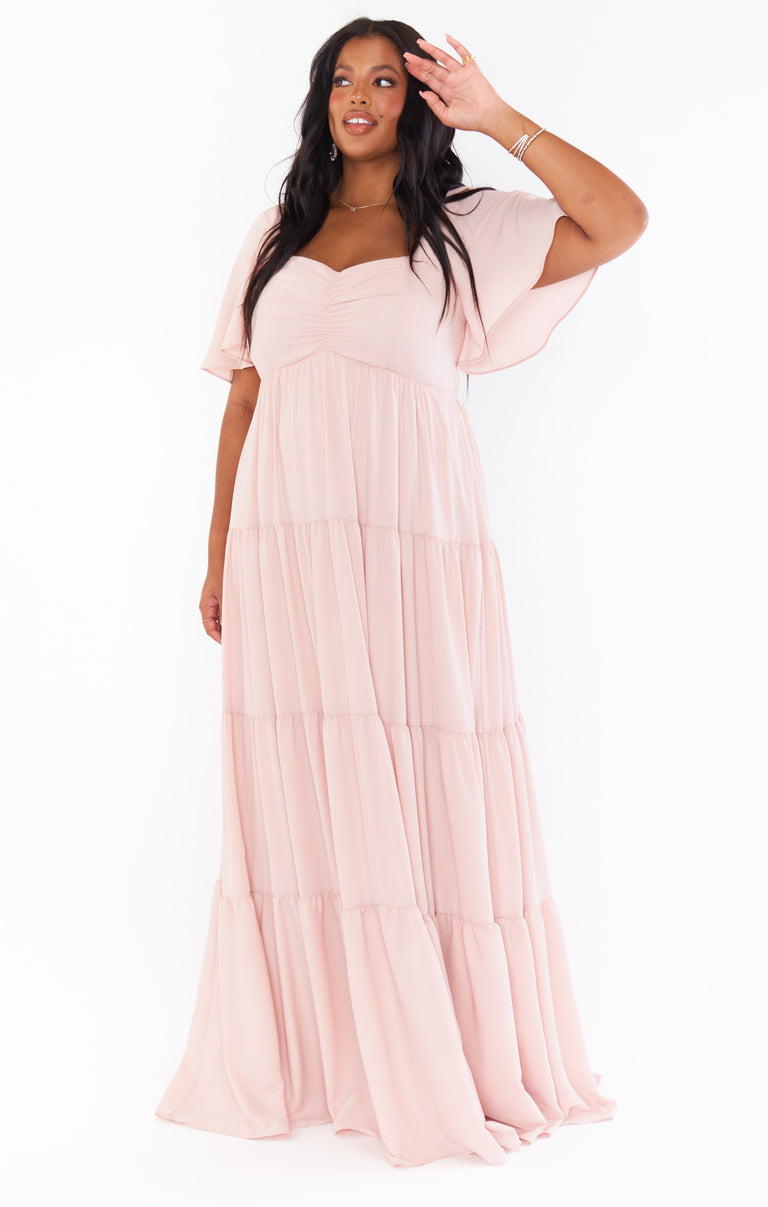 your day by nicole bridesmaid dresses Maxi Dress, in Dusty Blush Crisp this flattering maxi has