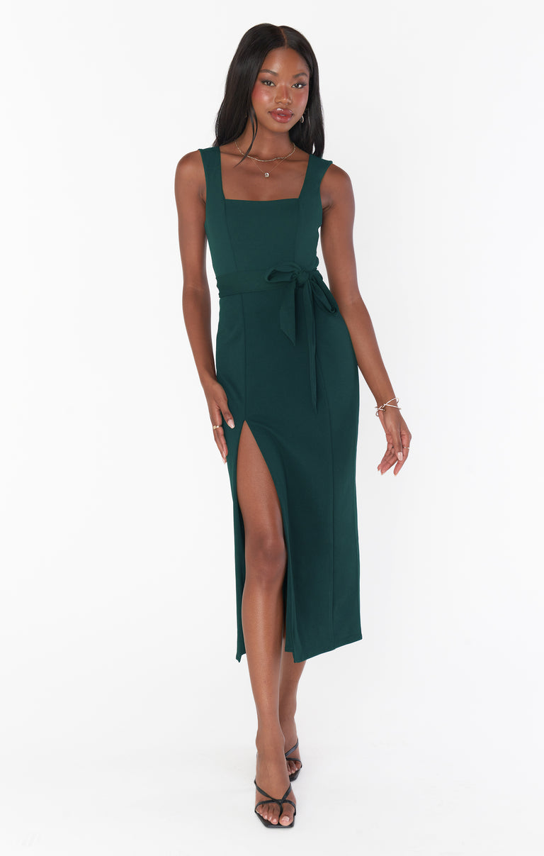 Eden Midi Dress ~ Emerald Stretch Show Me Your Mumu Eden Midi Dress ~ Emerald Stretch Show Me Your Mumu
