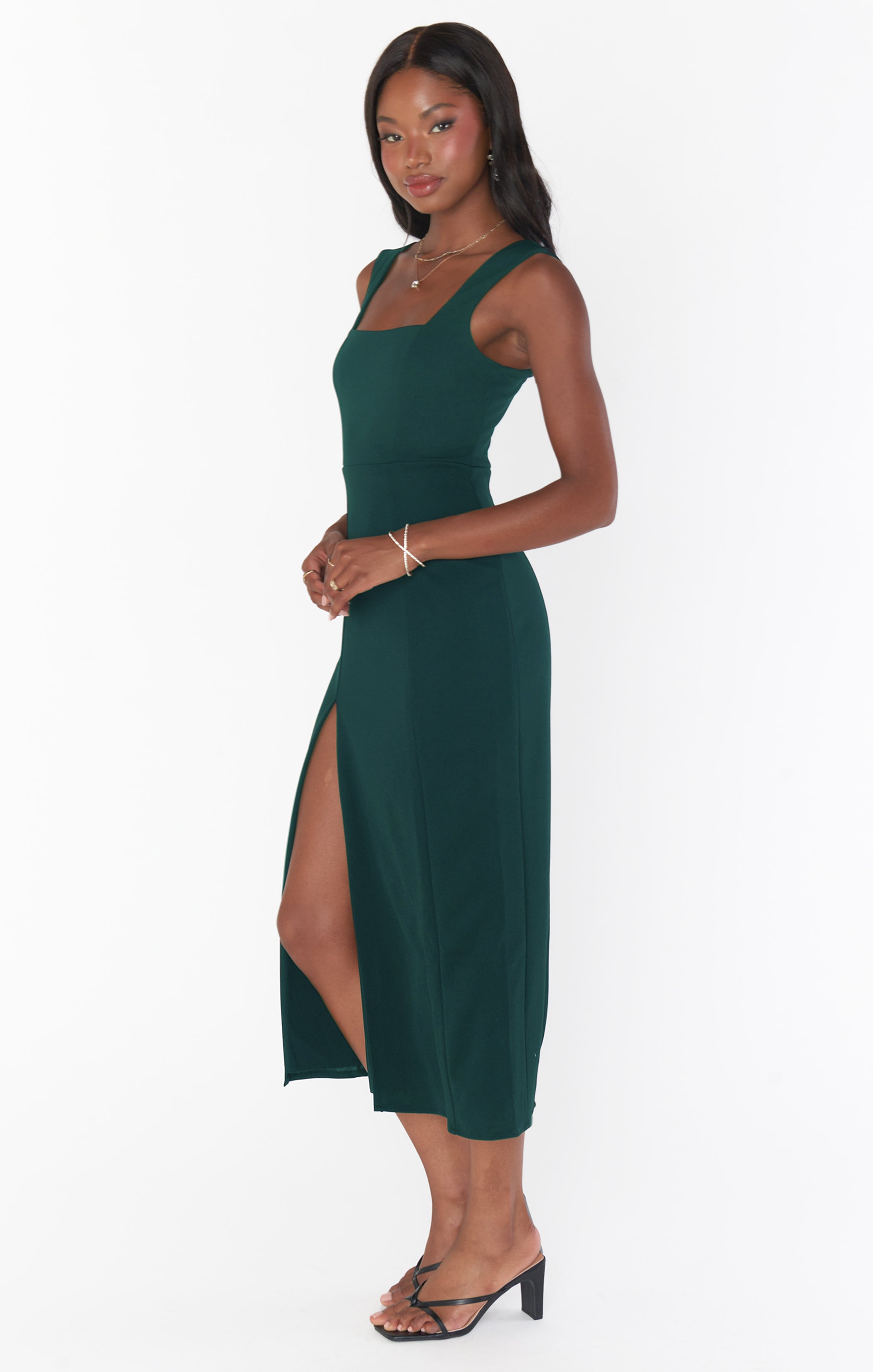 Eden Midi Dress ~ Emerald Stretch – Show Me Your Mumu