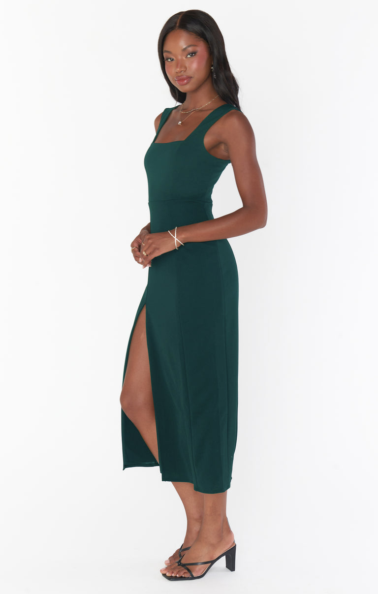 Eden Midi Dress ~ Emerald Stretch – Show Me Your Mumu