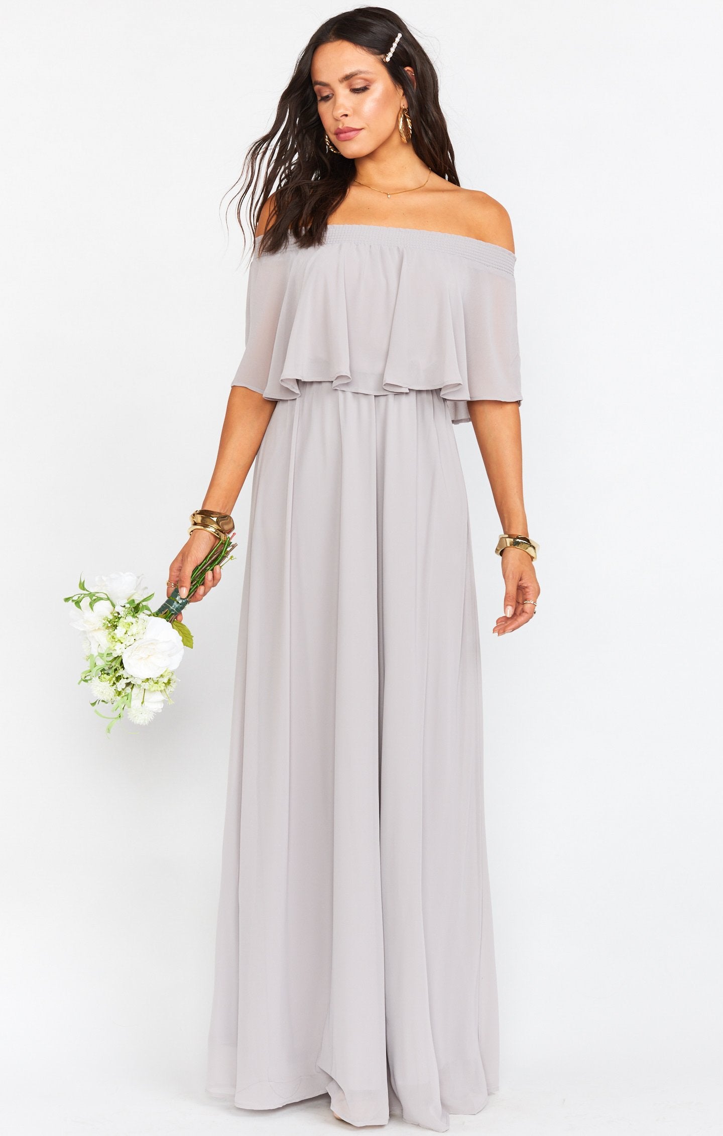 Hacienda maxi dress hot sale silver sage crisp