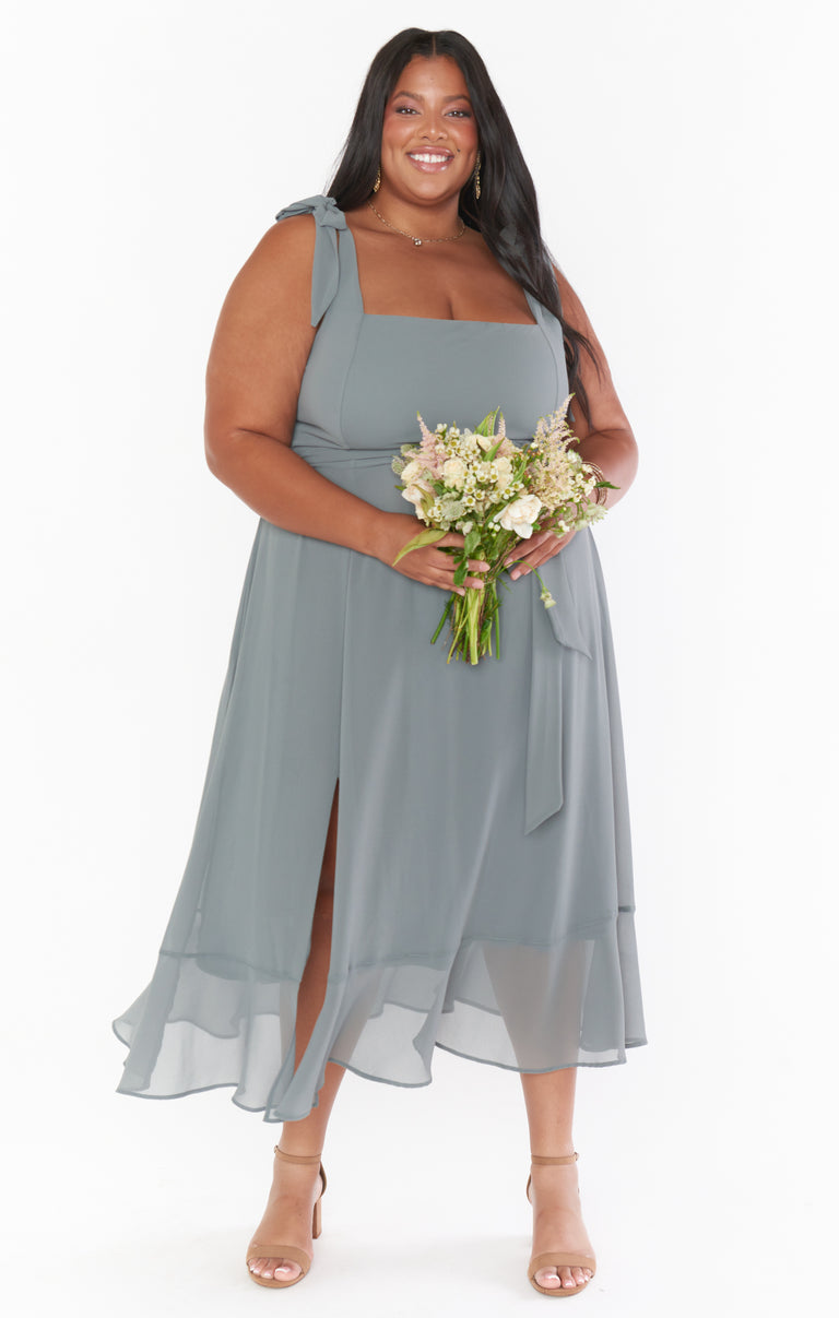 Claire Midi Dress ~ Deep Sage Chiffon – Show Me Your Mumu