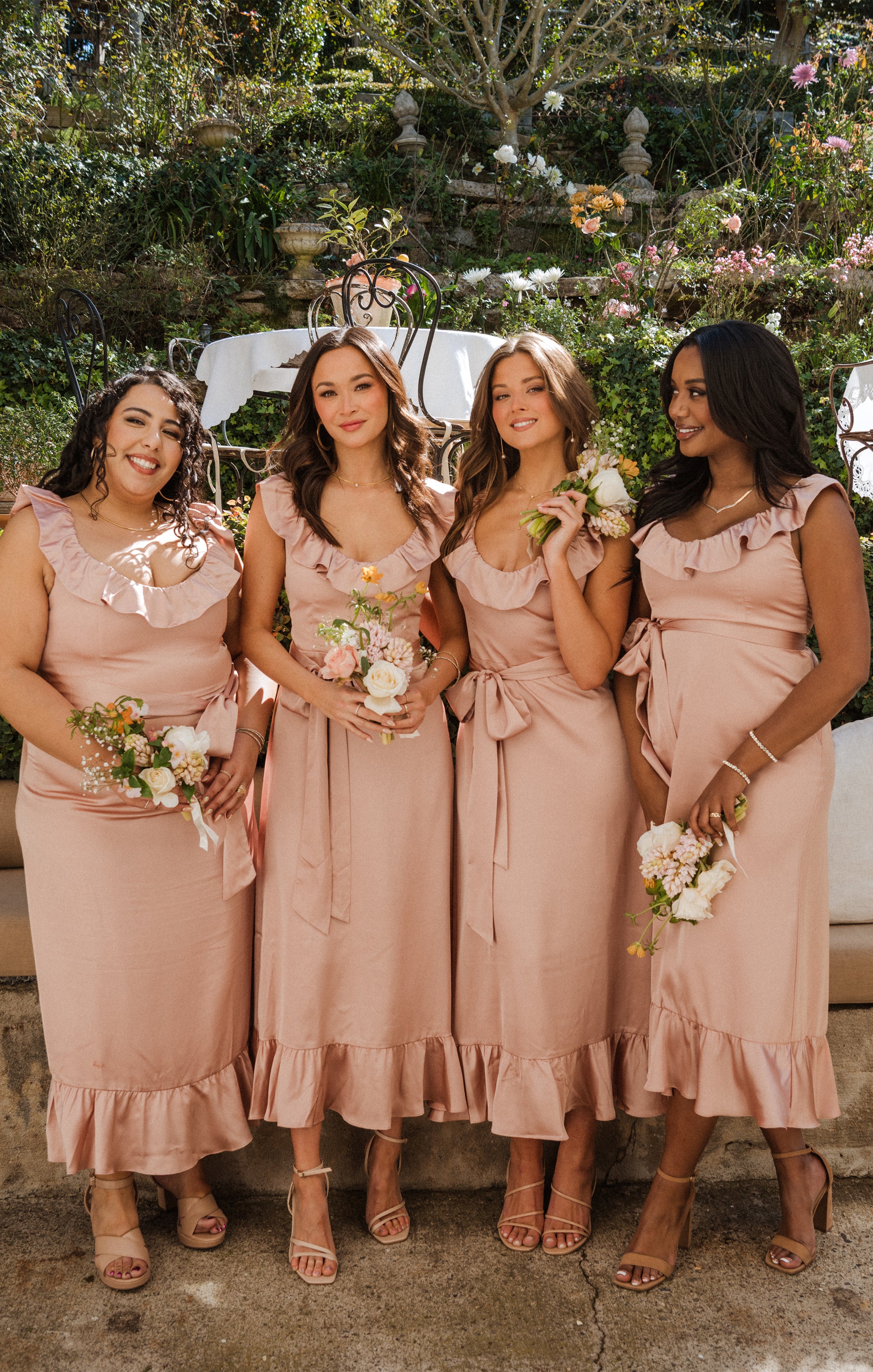 bridesmaids midi dresses