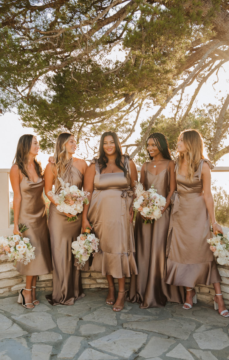 Claire Midi Dress ~ Dune Luxe Satin Show Me Your Mumu Claire Midi Dress ~ Dune Luxe Satin Show Me Your Mumu