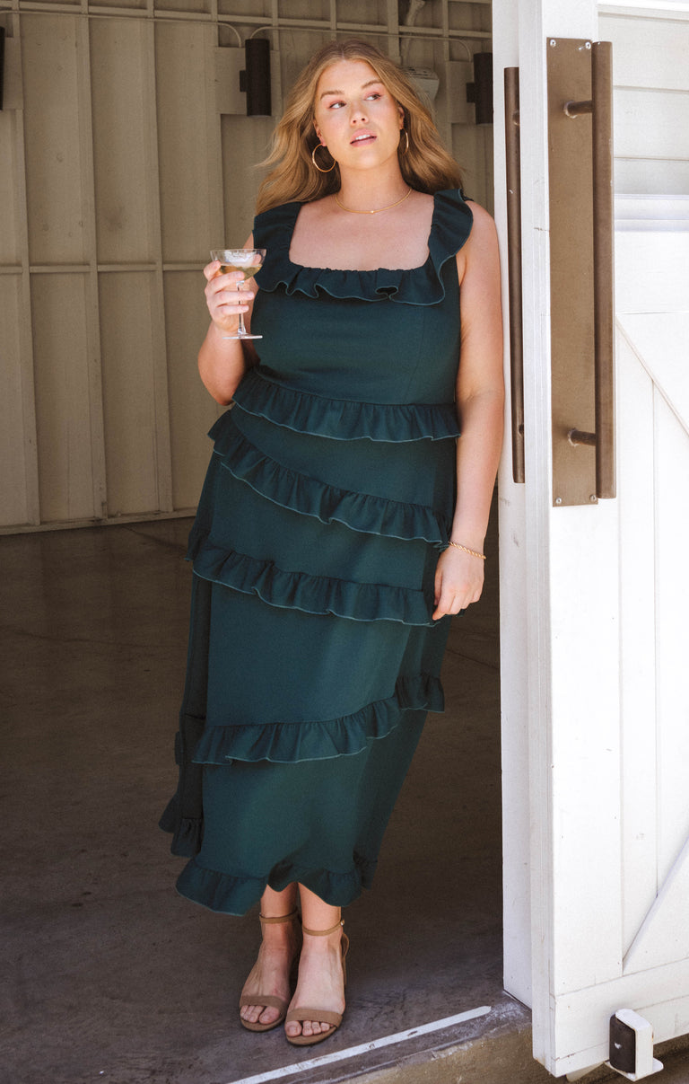 Greta Dress ~ Emerald Stretch – Show Me Your Mumu