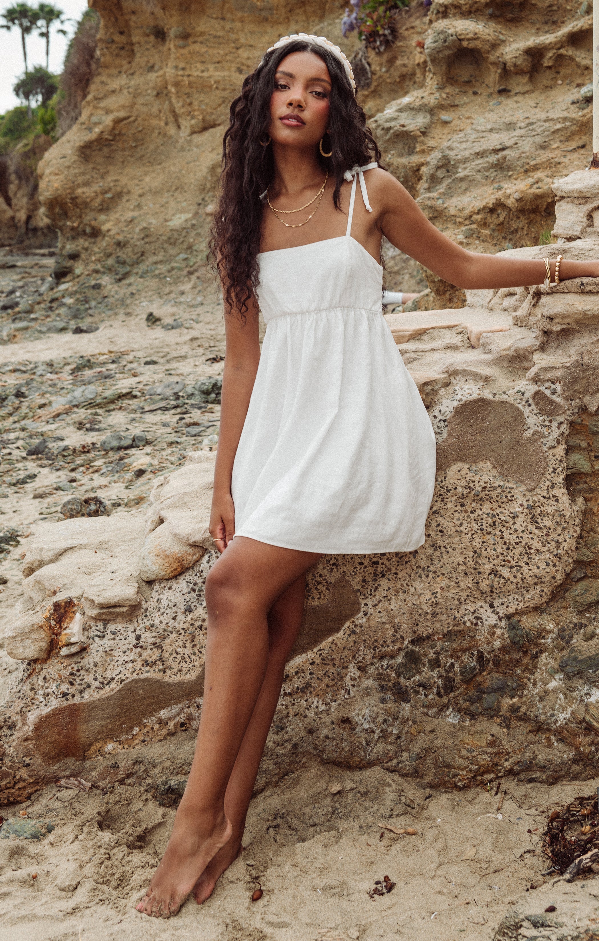 White summer mini dress sale