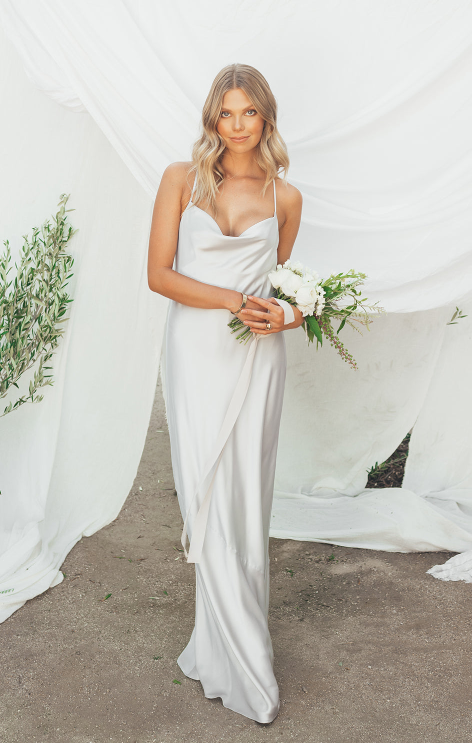 Silver Slip Dress Long High Voltage Slip Dress Women's Maxi Dresses MANNING CARTELL Silver Slip Dress Long High Voltage Slip Dress Women's Maxi Dresses MANNING CARTELL