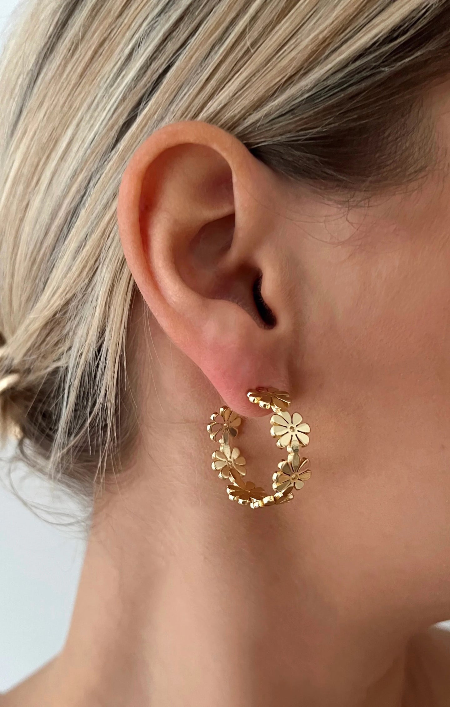 Mini Blossom Flower Hoop Earrings By Rachel Whitehead Jewellery |  notonthehighstreet.com