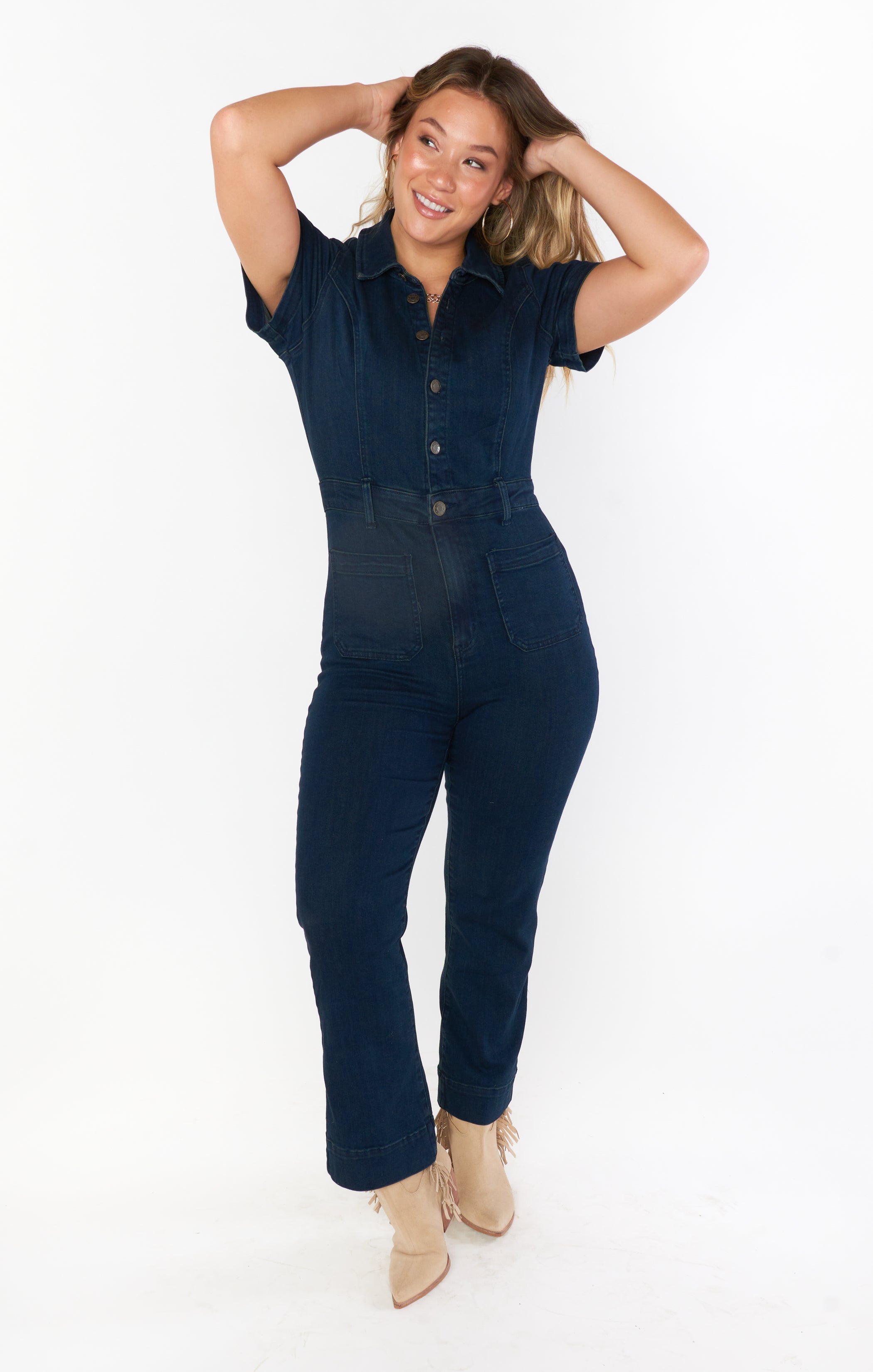 Cropped Everhart Jumpsuit ~ Thunder – Show Me Your Mumu