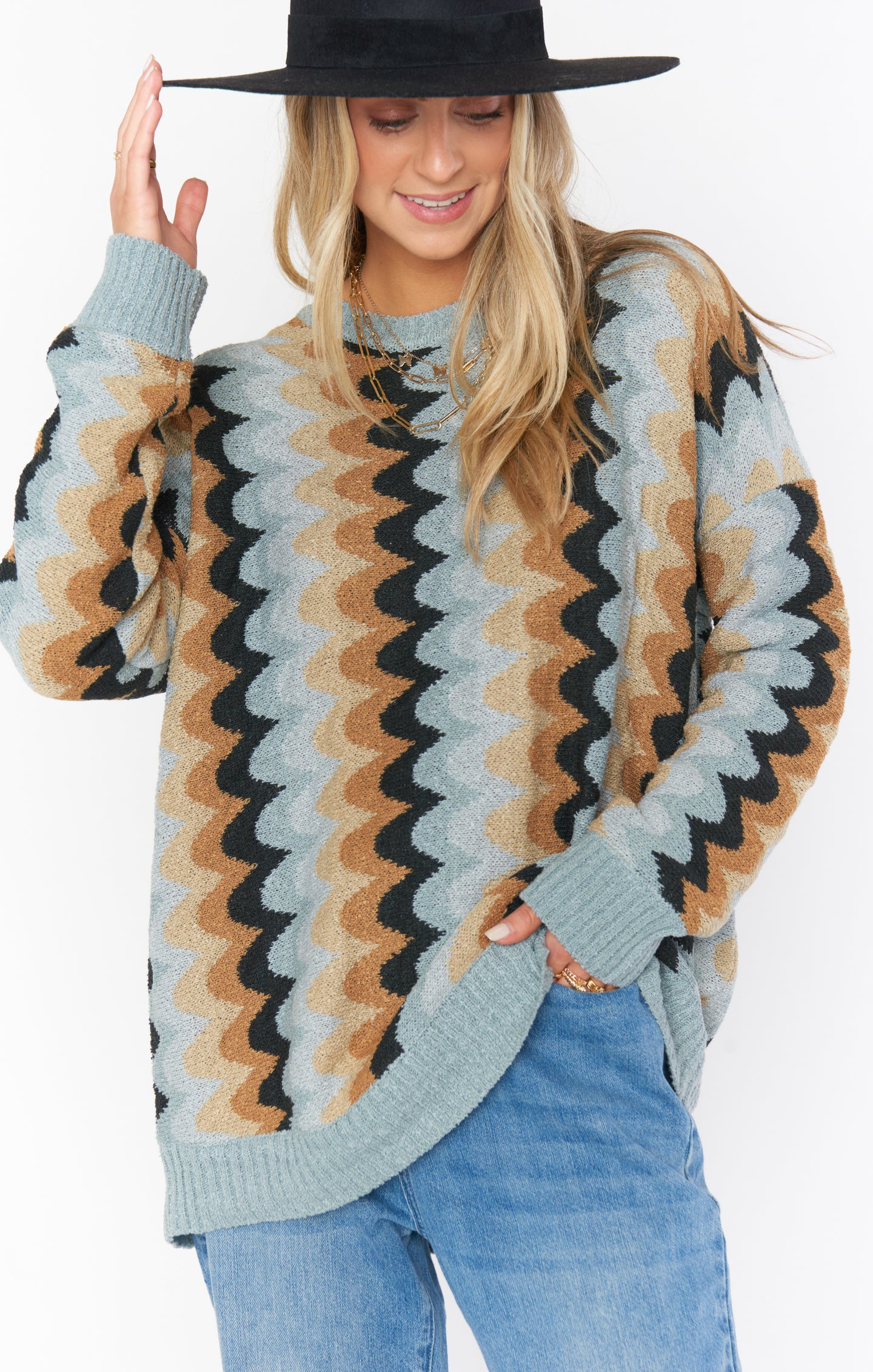 Comfy Sweater ~ Retro Wave Knit – Show Me Your Mumu