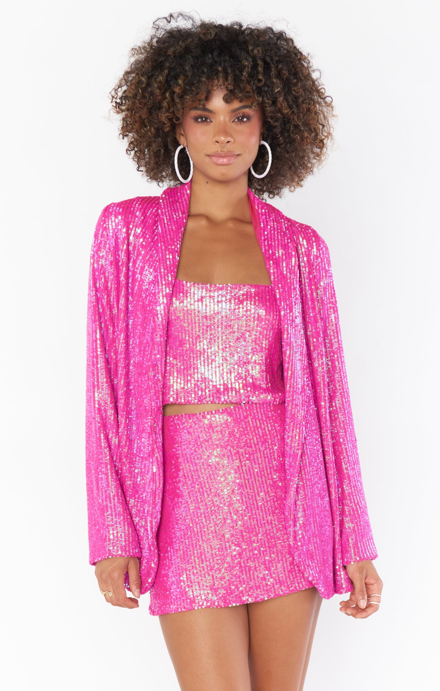 Show Me deals Your MuMu Bazel Blazer Dress In Limelight Sequins