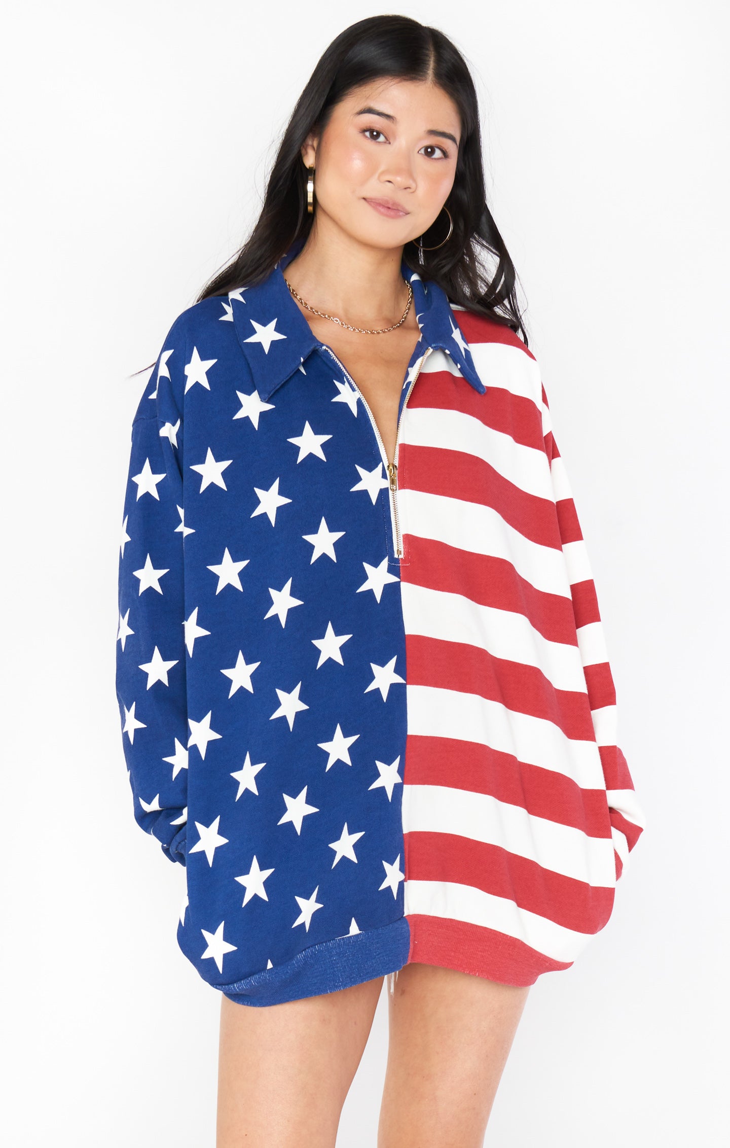 Benny Half Zip Sweatshirt ~ Flag Knit – Show Me Your Mumu