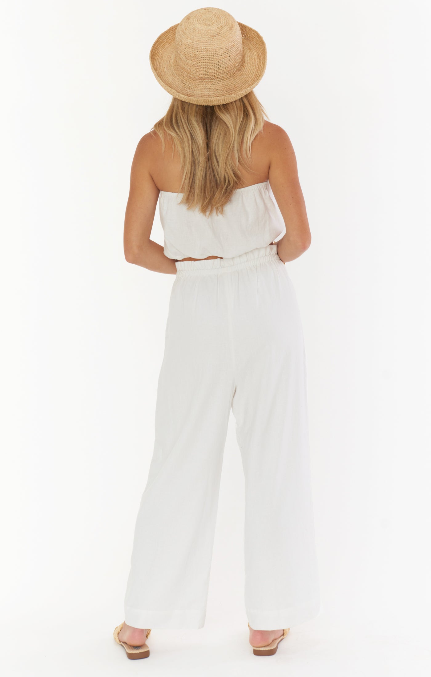 Peggy Pants ~ White Linen