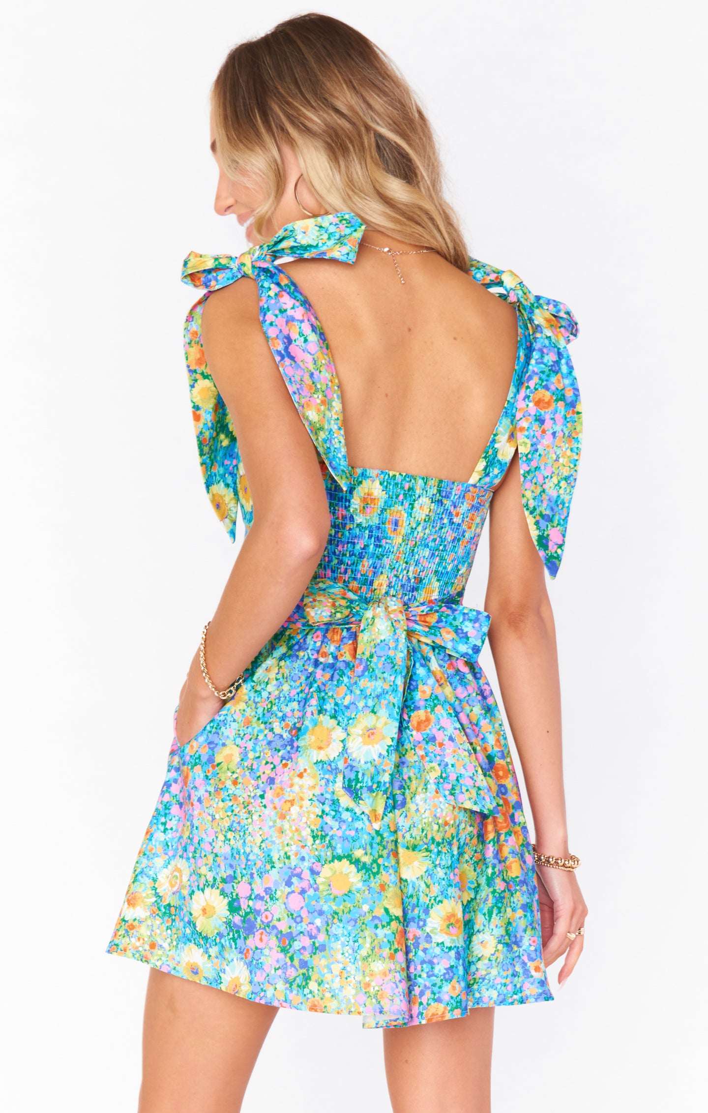Claire Mini Dress ~ Painterly Petals XXL