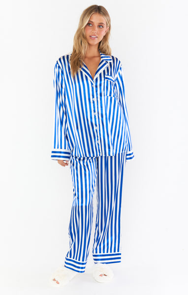 Lucky Brand Womens Blue and White Tie Dye Elasticized Waist Pajama