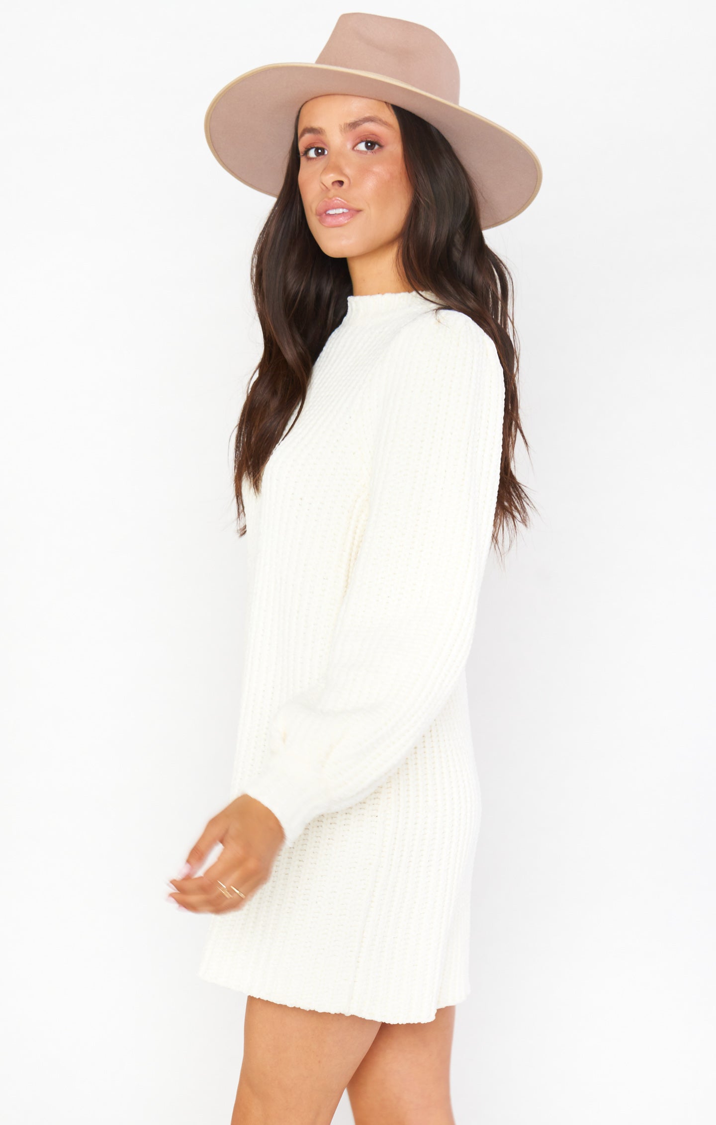 Scoop Me Away Sweater Dress (Cream)- FINAL SALE – Lilly's Kloset