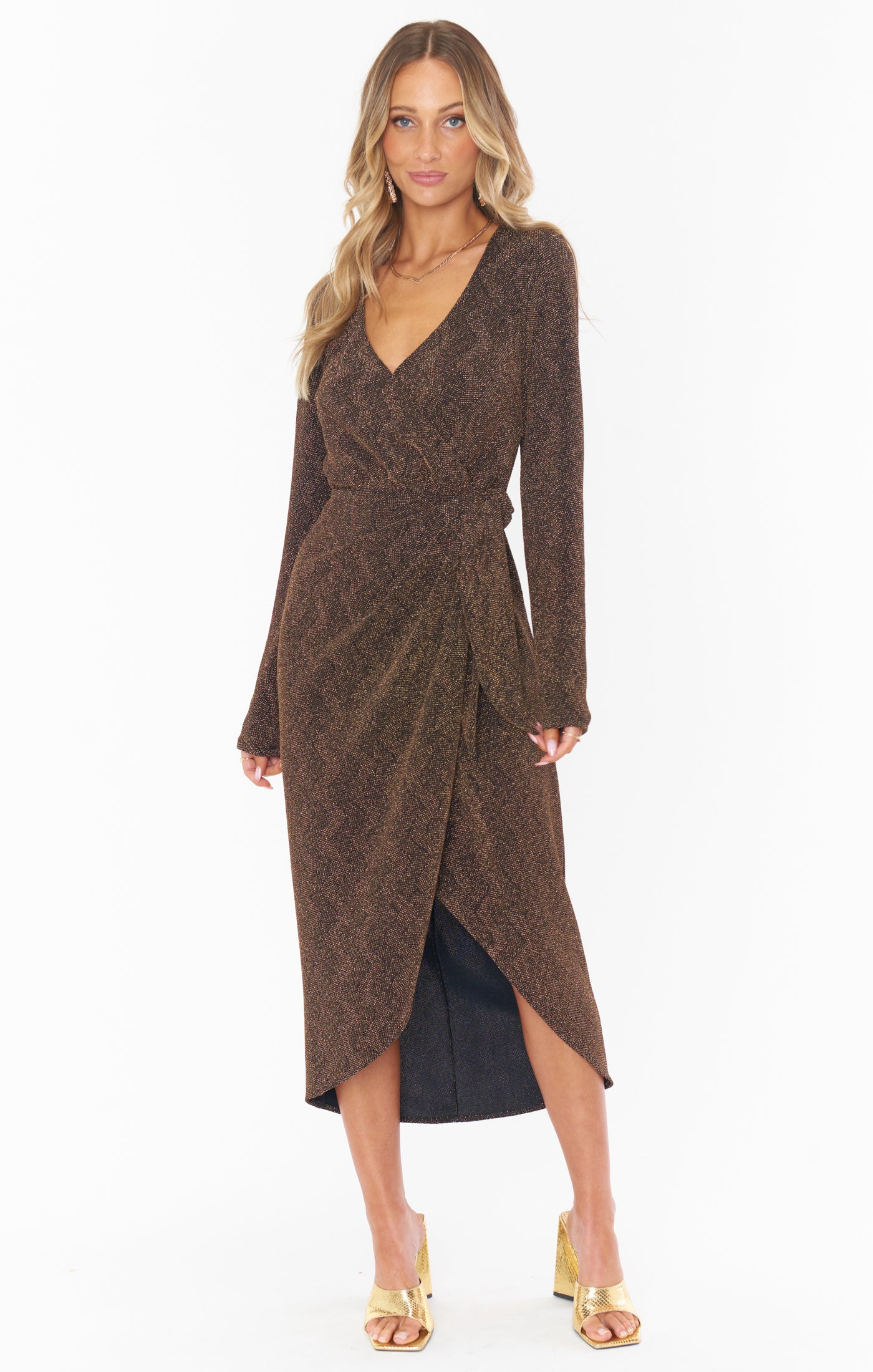 Kimora Wrap Dress Squiggle Sparkle Knit Show Me Your Mumu