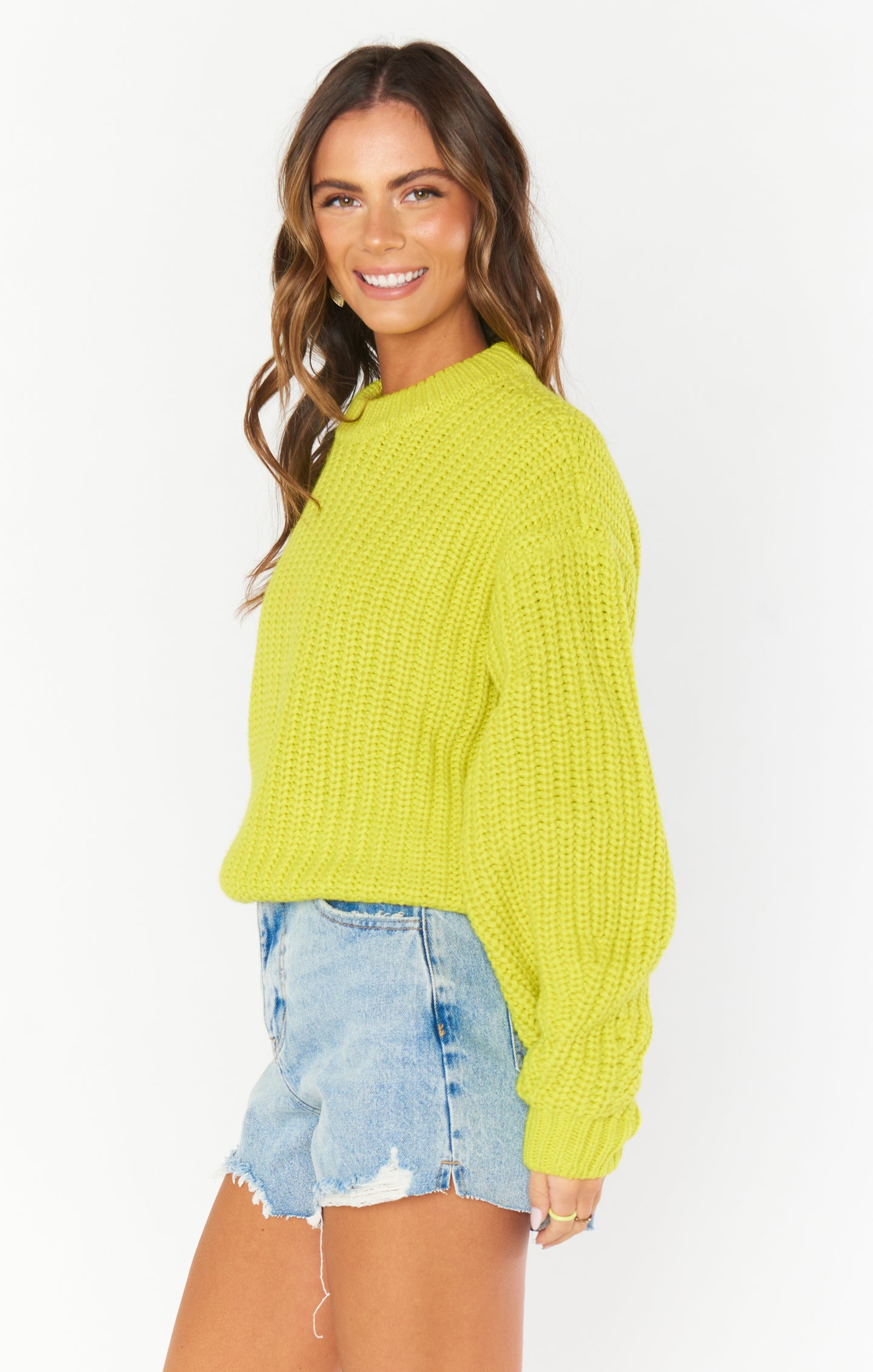bailey knit halter top in yellow