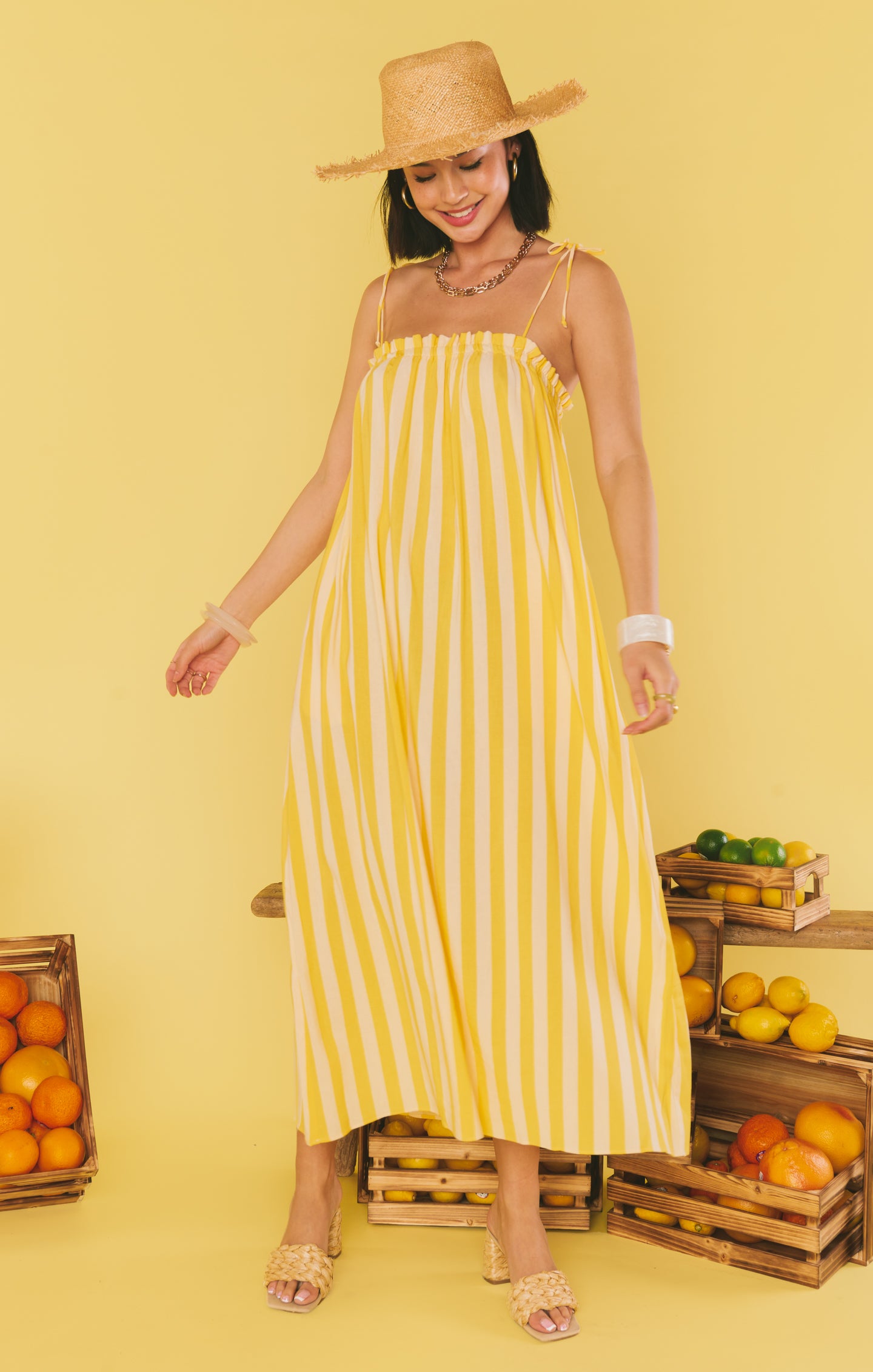 Angel Maxi Dress ~ Sunny Stripe – Show Me Your Mumu