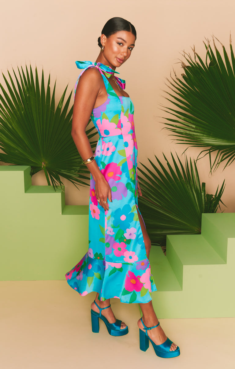 Garden Midi Dress ~ Multi Piccadilly Floral – Show Me Your Mumu
