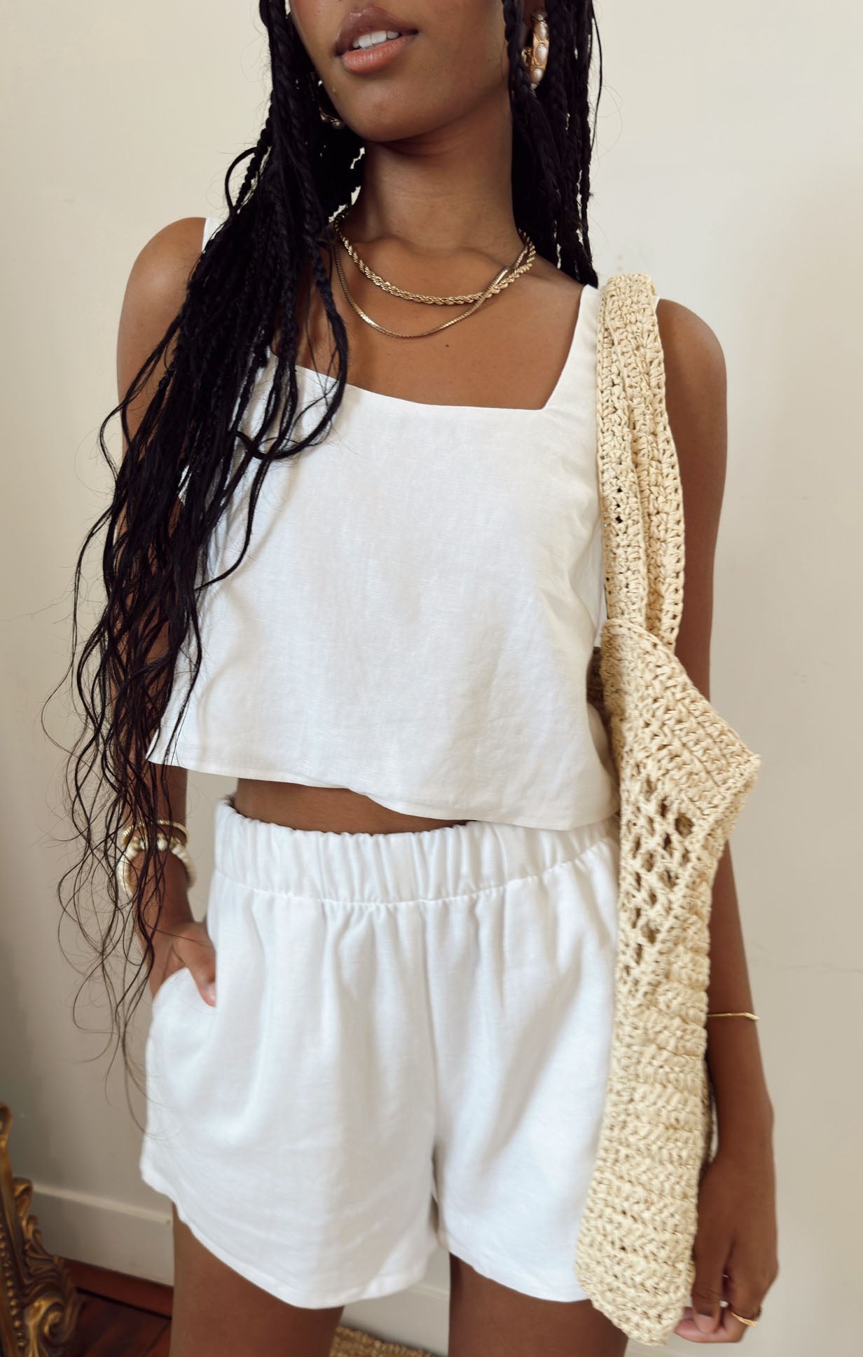 Linen Crop Top  Makes a Perfect Choice for the Hot Summer Days.