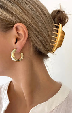 ALV Jewels Wide Tube Hoop Earrings ~ 14K Gold Filled