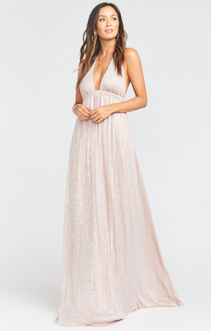 Jane ann blush pink sequin sales maxi dress