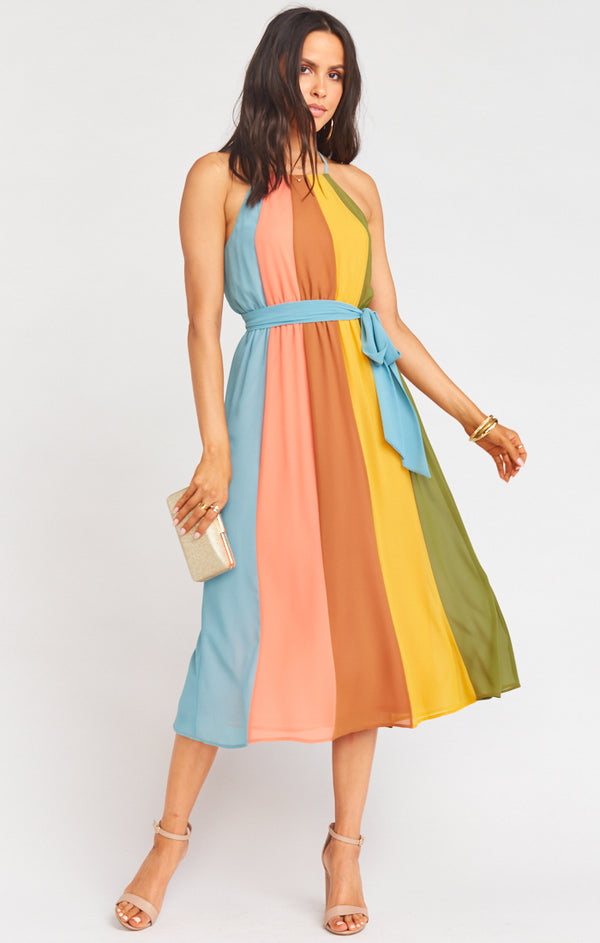 Nadia Paneled Dress ~ Pastel Party Colorblock – Show Me Your Mumu