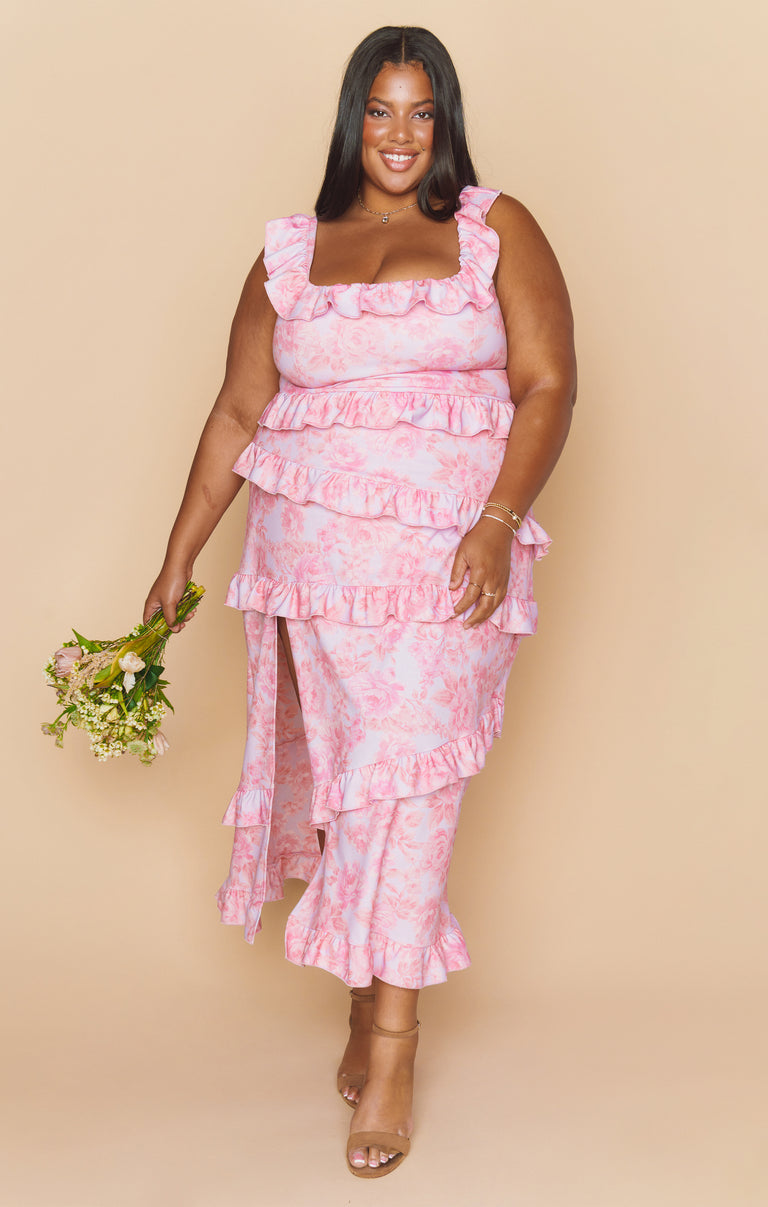 Greta Dress ~ Blushing Floral Stretch – Show Me Your Mumu