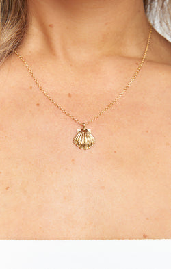 Ki.ele Jewelry Golden Sunrise Shell Necklace ~ 14K Gold