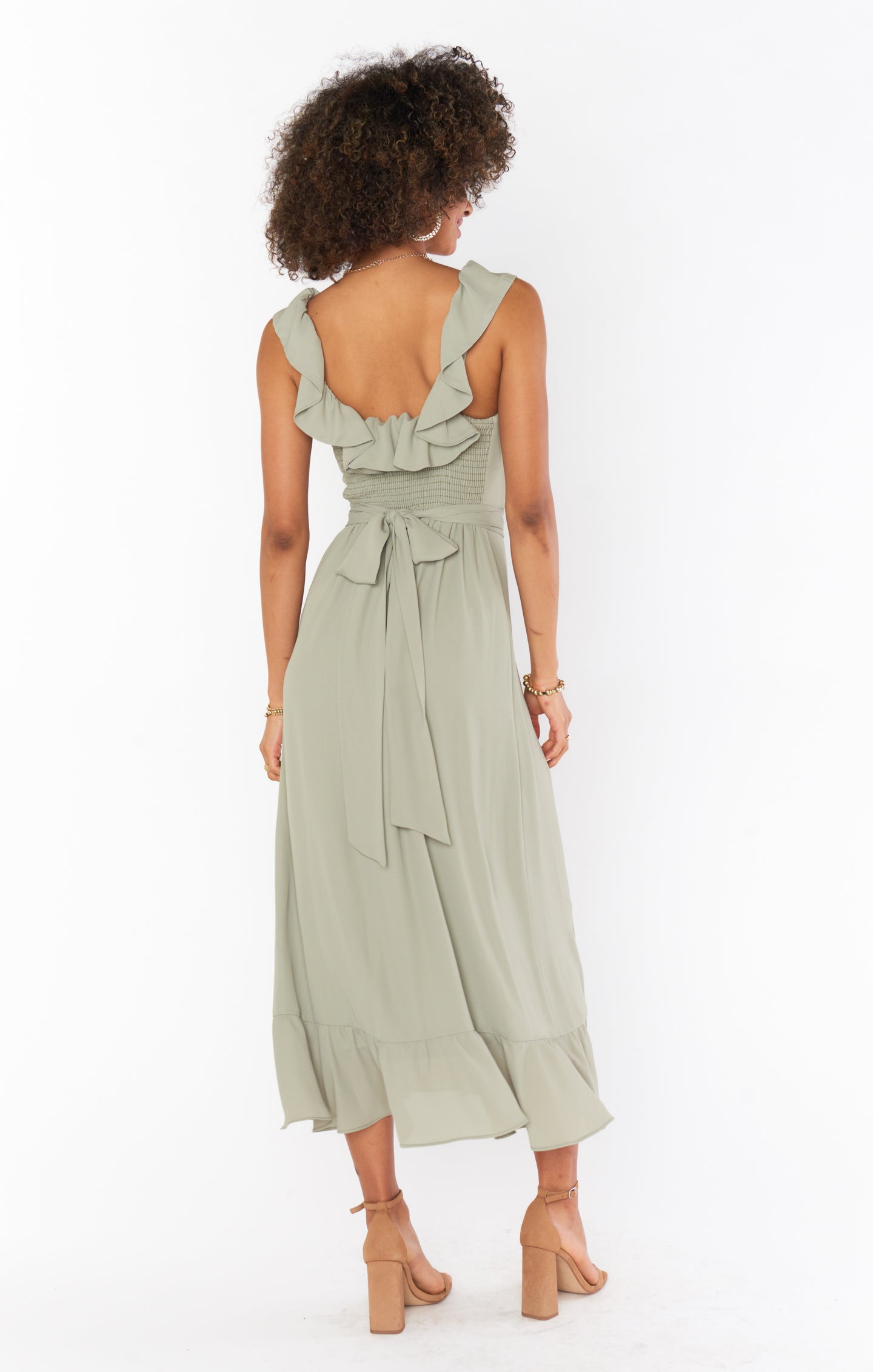 Alexis Midi Dress ~ Moss Green Crisp – Show Me Your Mumu