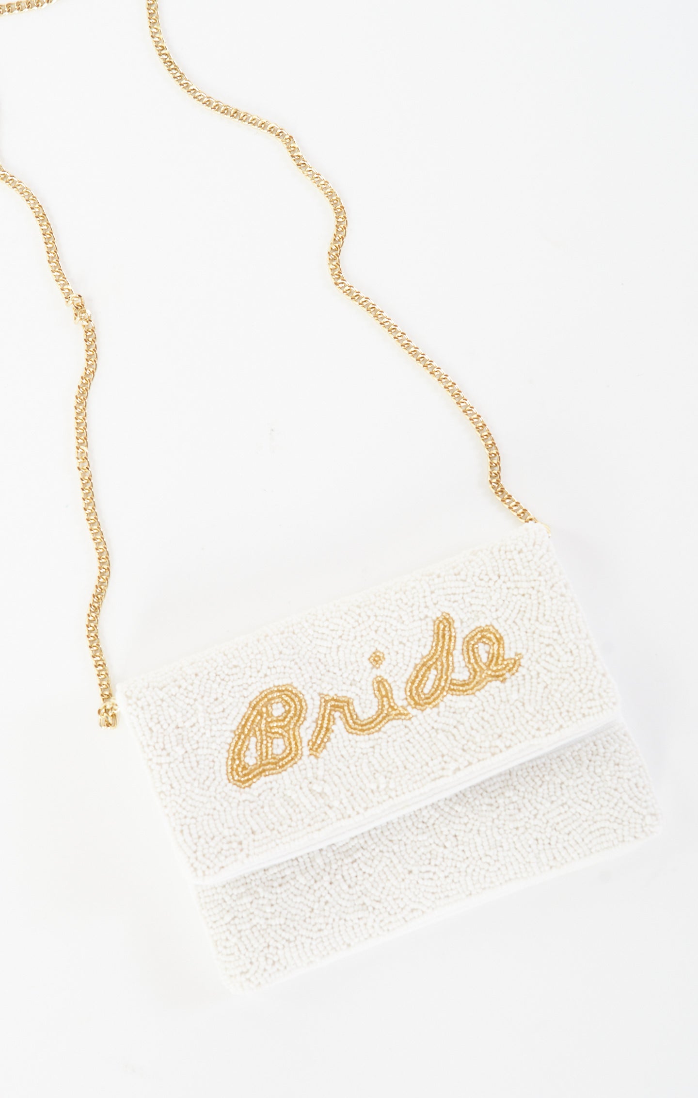 Bride, Mrs. Clutch Bag - White Texted Bridal Purse Bride