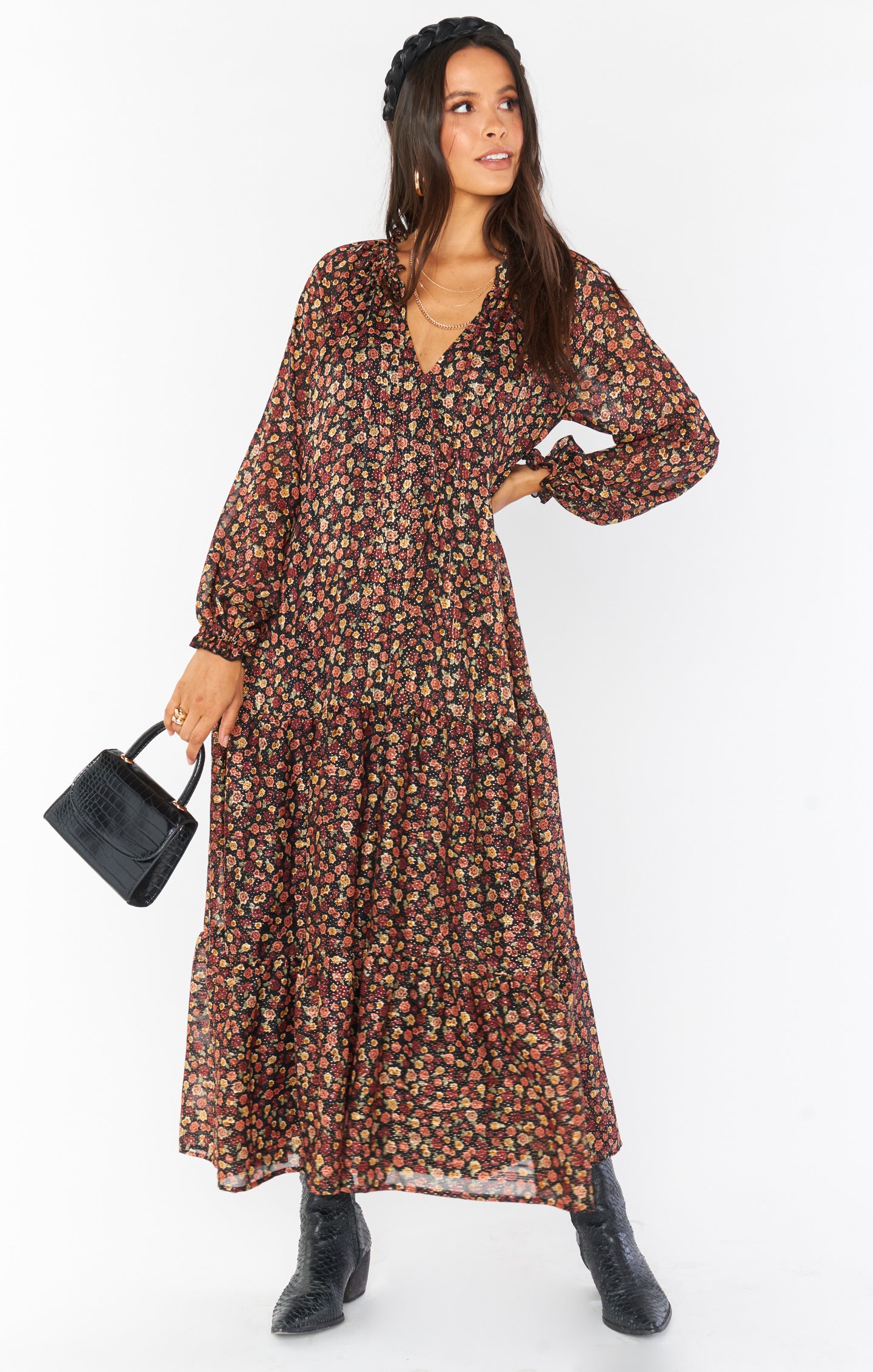 Printed birdie maxi dress Clearance
