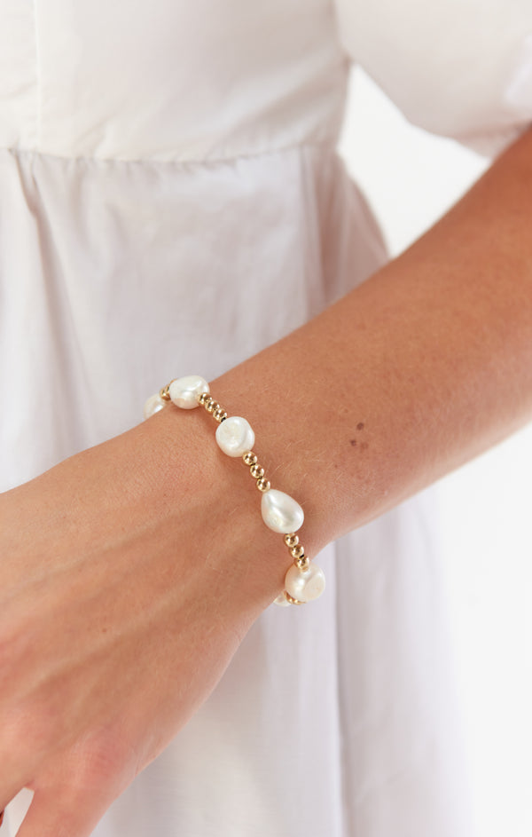 ALV Jewels Cocoa Bracelet ~ Ivory & Gold – Show Me Your Mumu